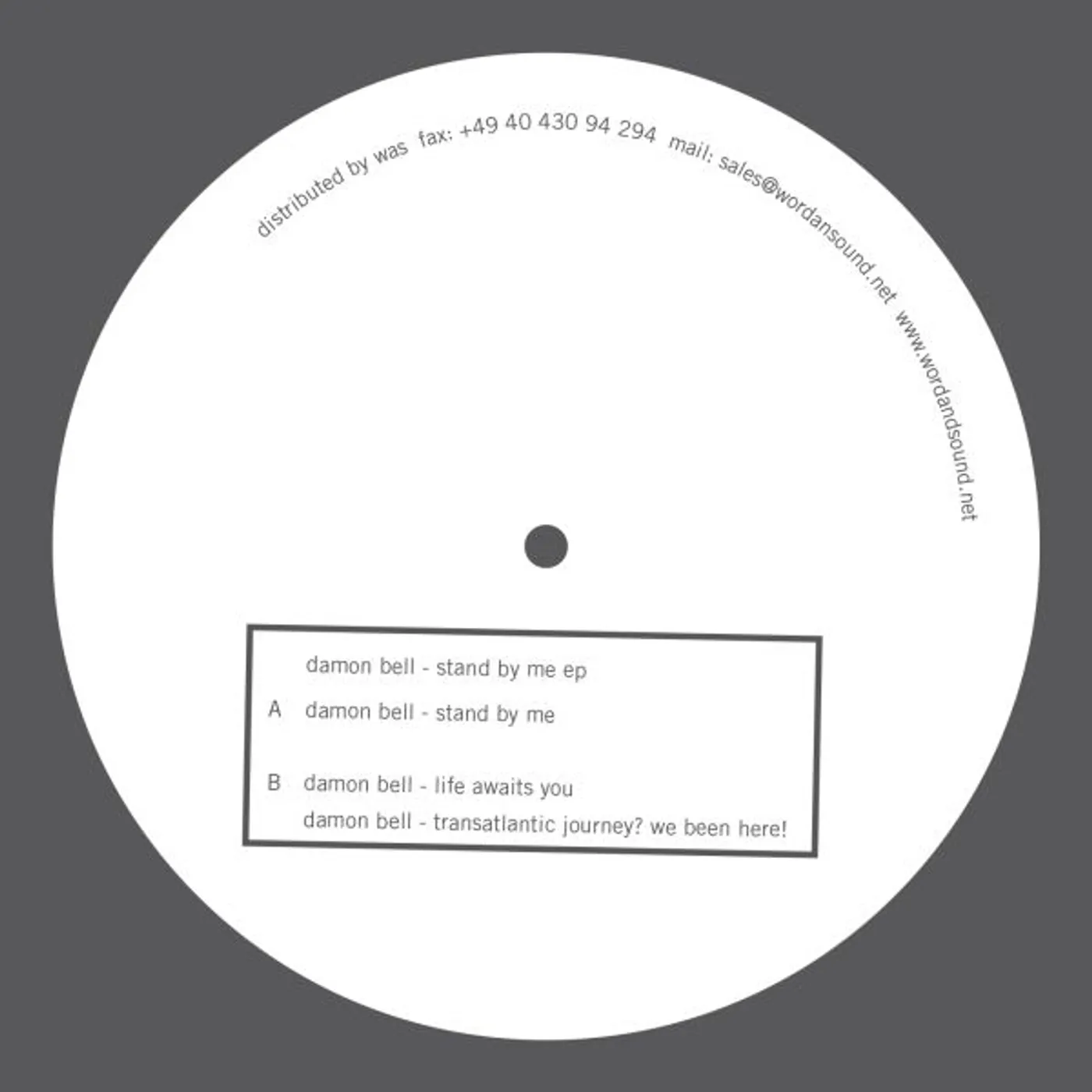 Damon Bell STAND BY ME Vinyl Record