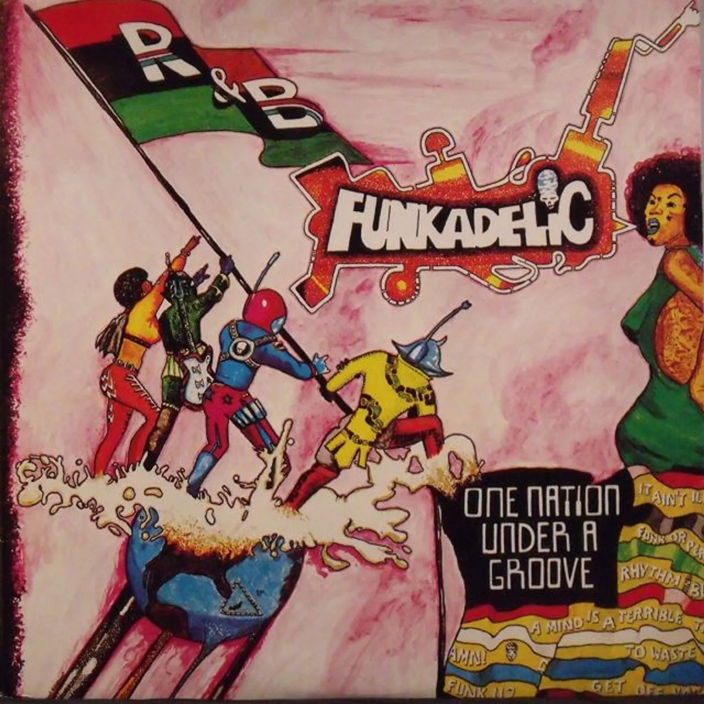 Funkadelic ONE NATION UNDER A GROOVE Vinyl Record - Italy Release