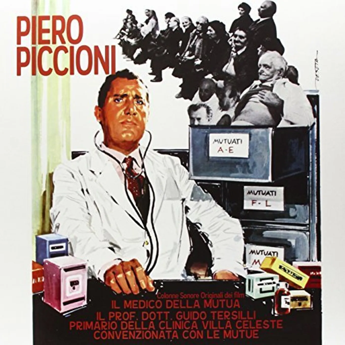Piero Piccioni IL MEDICO DELLA MUTUA / IL PROF. DOTT. GUIDO TERSI Vinyl Record
