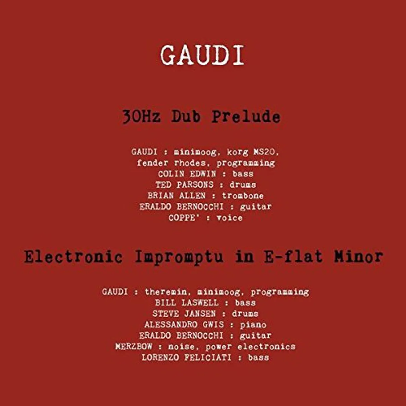 Gaudi EP Vinyl Record
