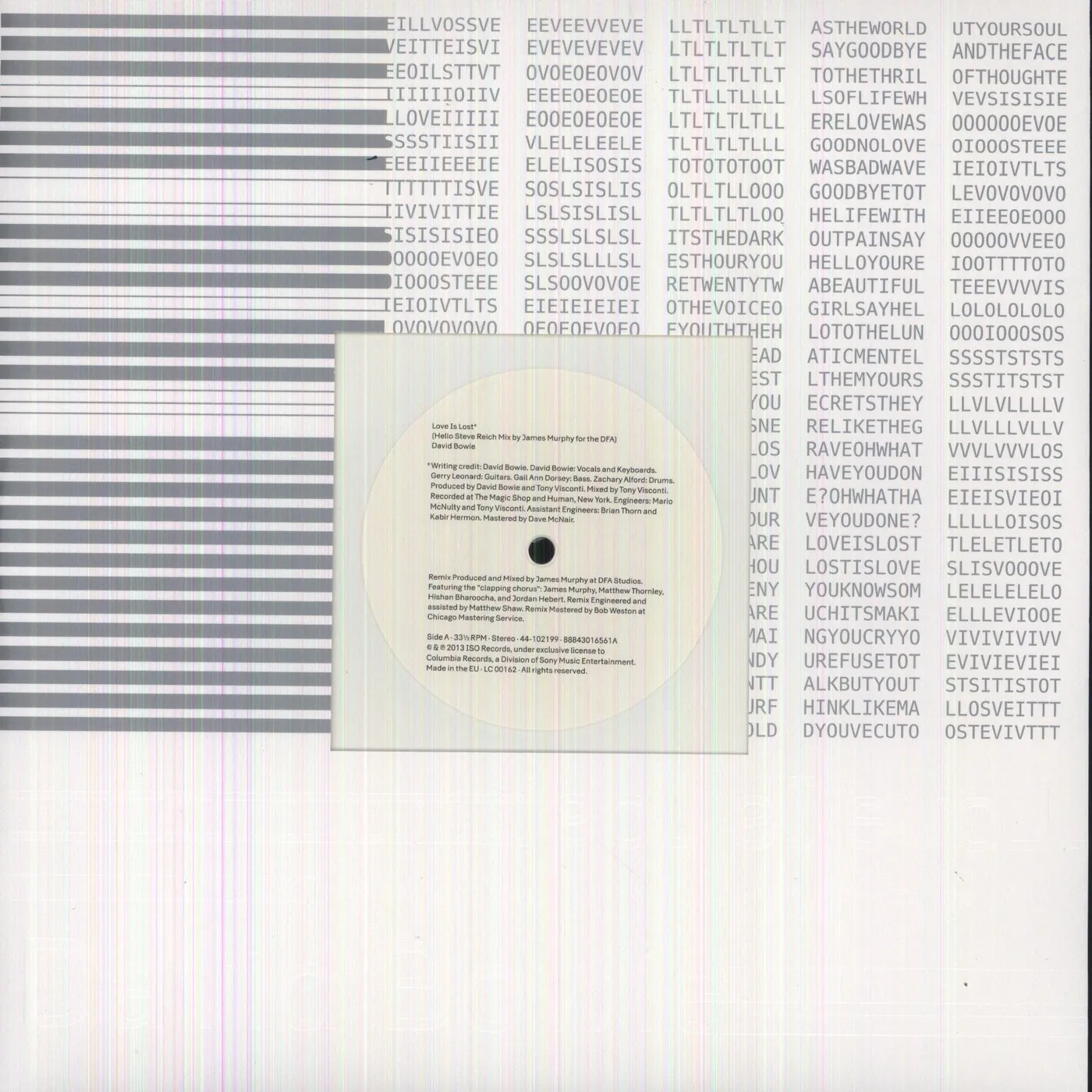 David Bowie LOVE IS LOST (HELLO STEVE REICH MIX BY JAMES MURPH Vinyl Record