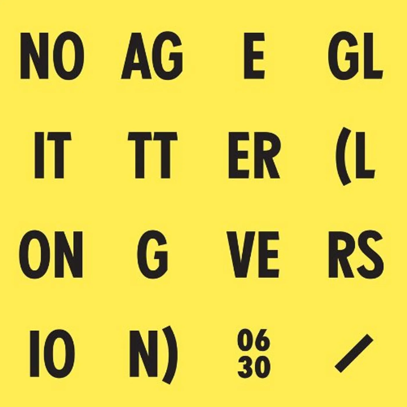 No Age Glitter Vinyl Record