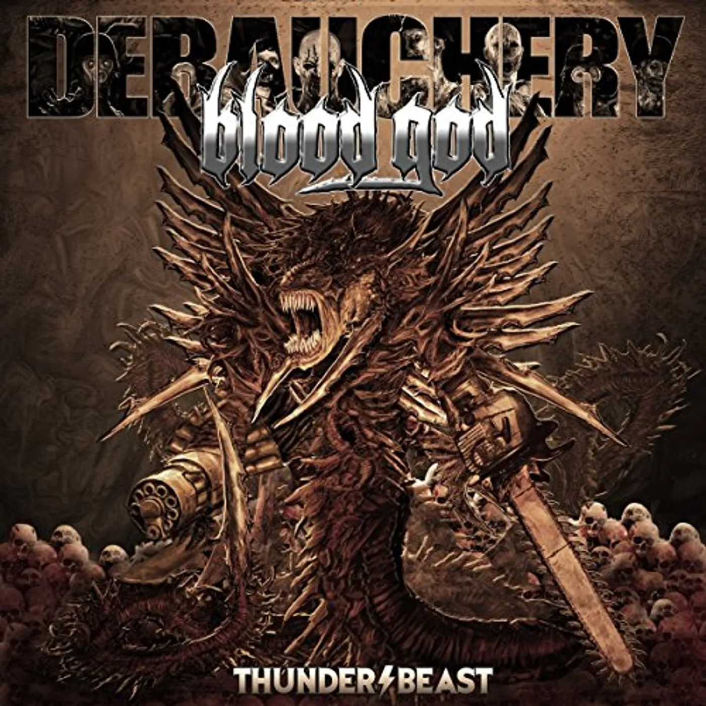 DEBAUCHERY VS BLOOD GOD Thunderbeast Vinyl Record