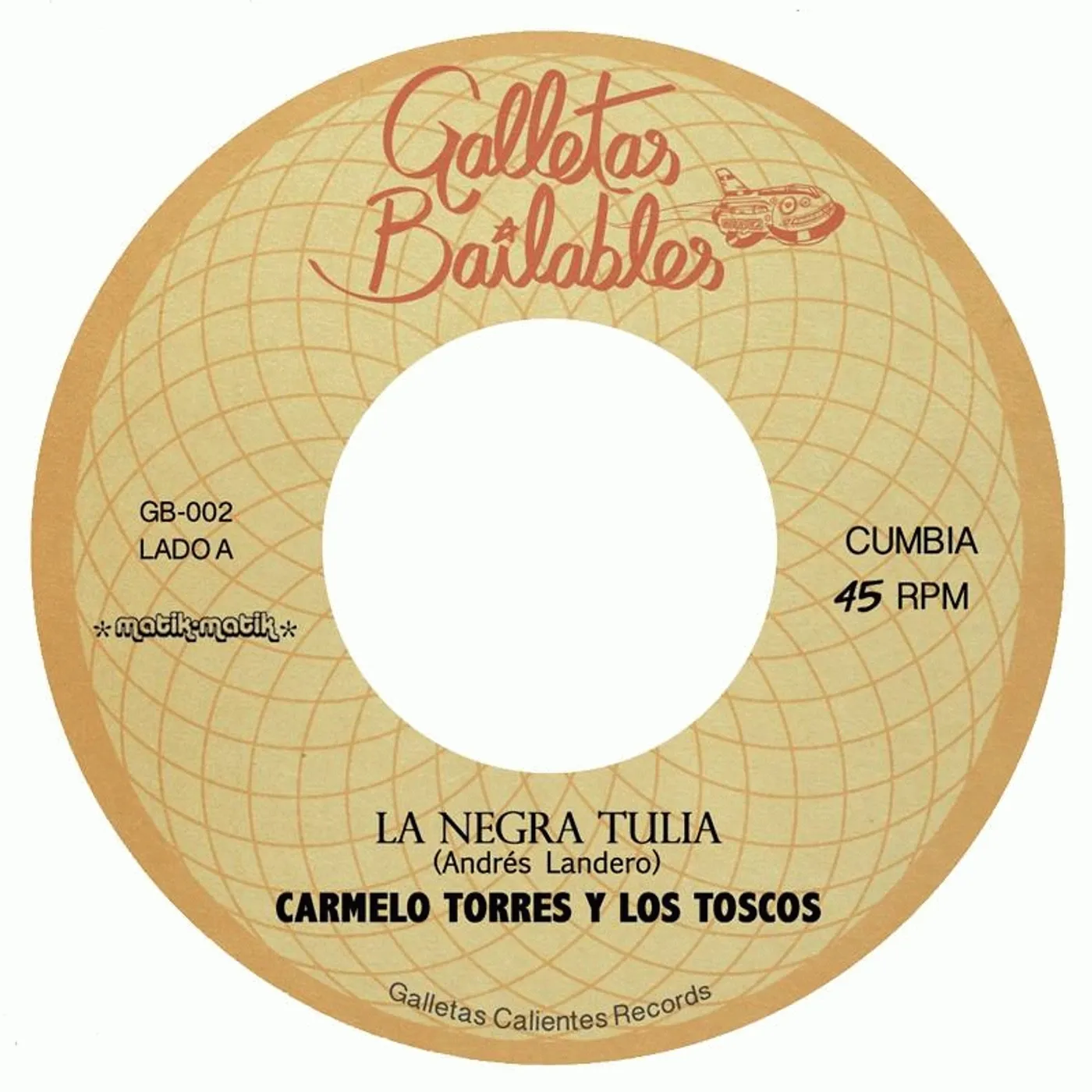 Carmelo Y Los Toscos Torres LA NEGRA TULIA / TEOFILE EL GAITERO Vinyl Record