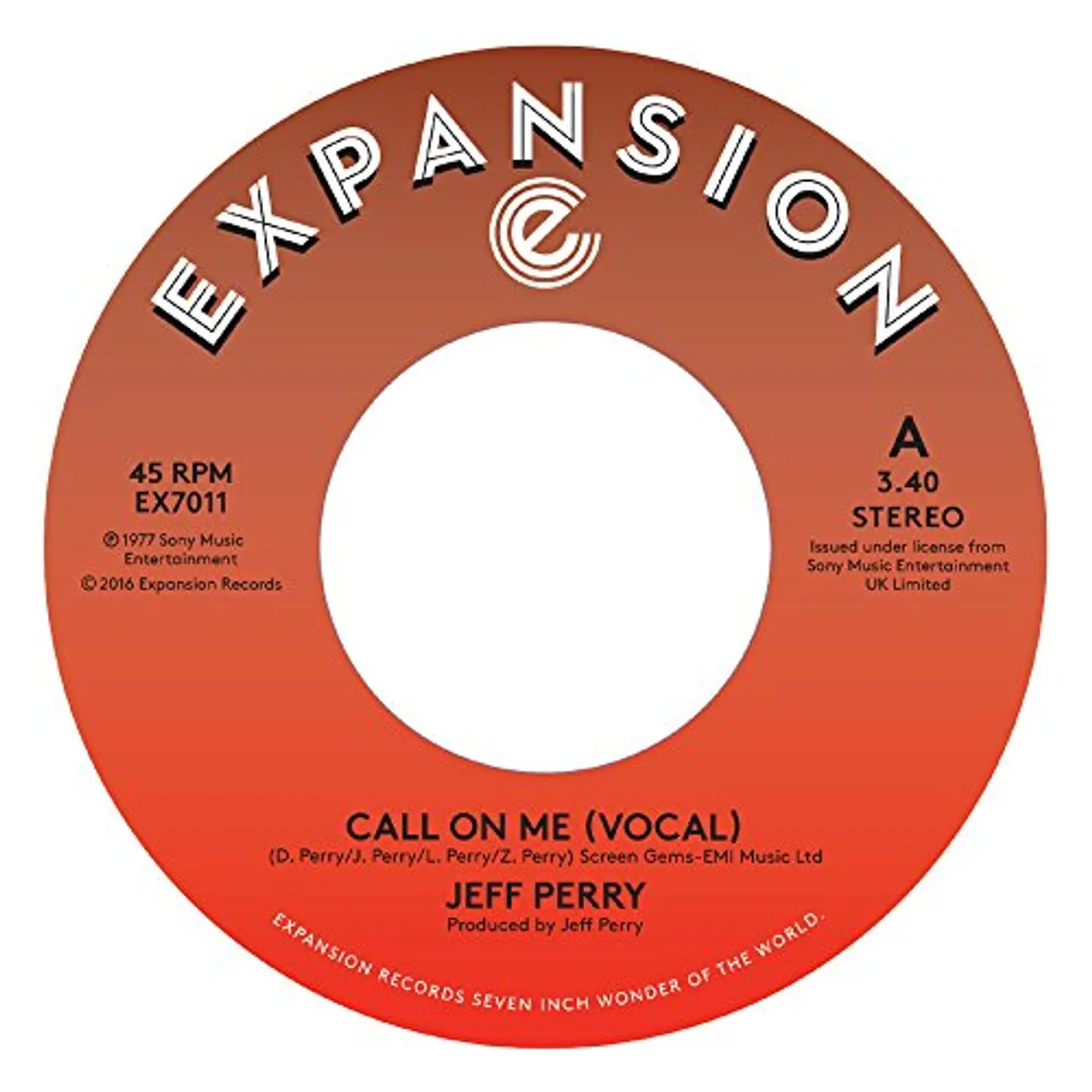 Jeff Perry CALL ME Vinyl Record