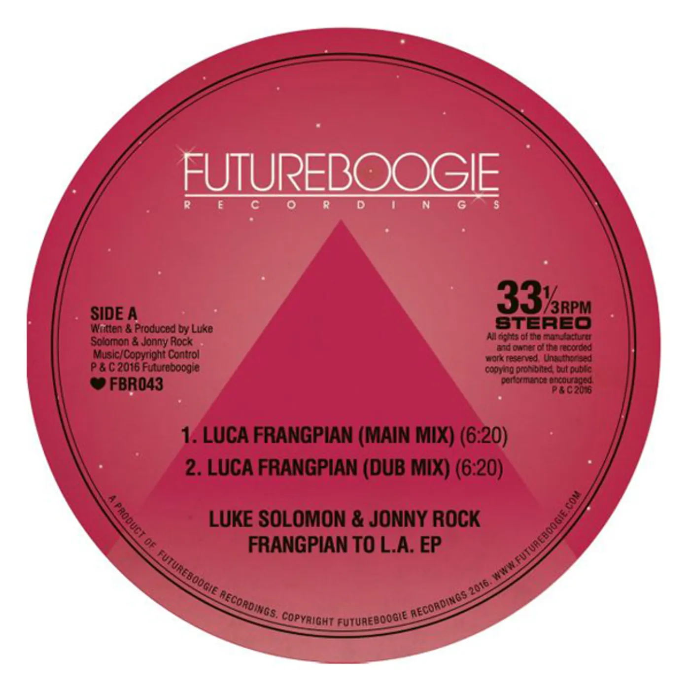 Jonny Rock & Luke Solomon FRANGPIAN TO L.A. Vinyl Record