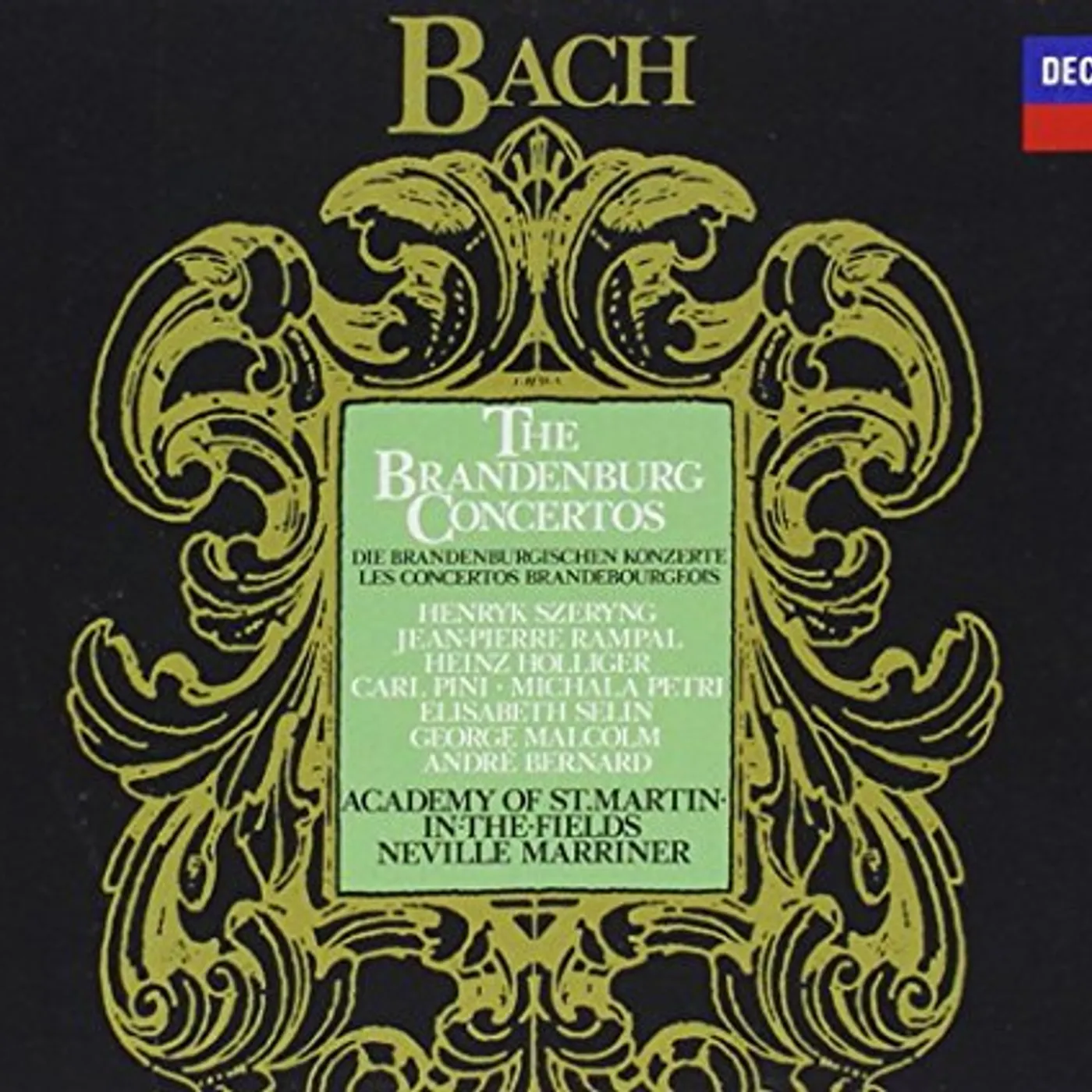 Neville Marriner J.S. BACH: BRANDENBURG CONCERTOS CD