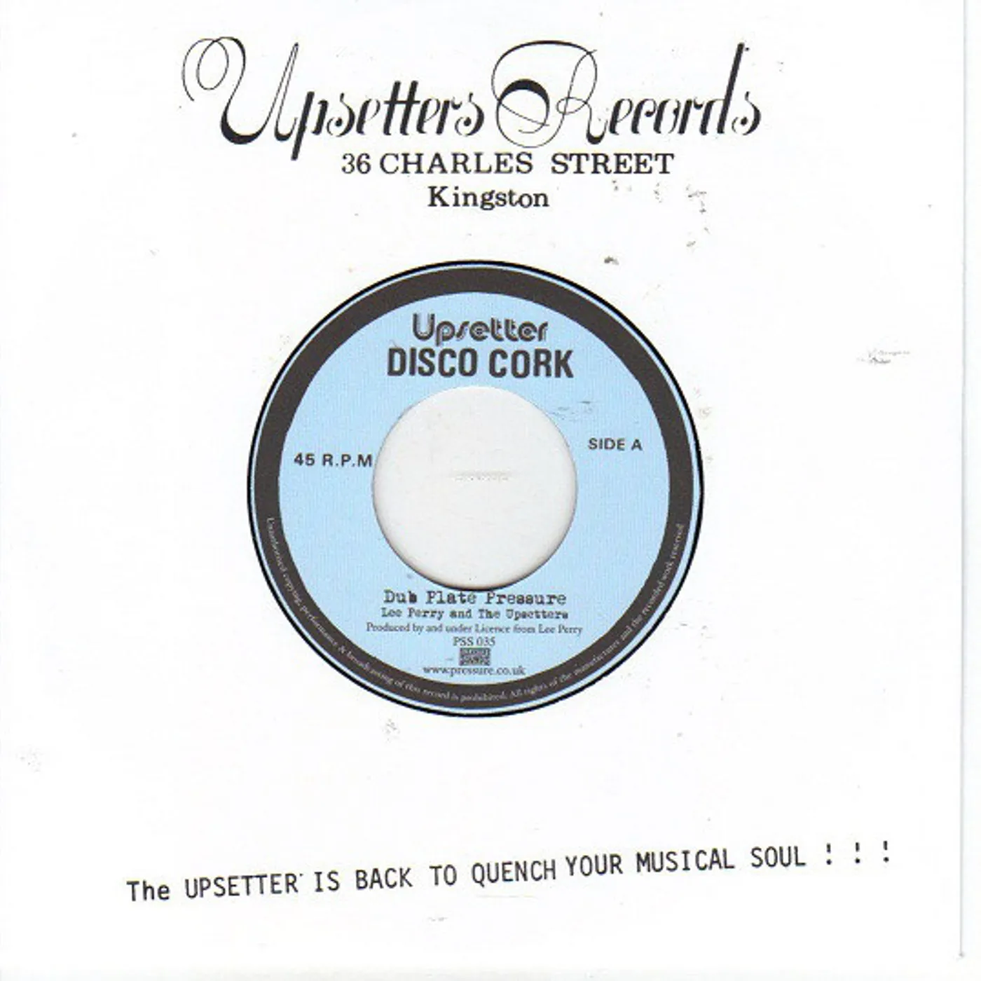 Lee Perry DUB PLATE PRESSURE Vinyl Record