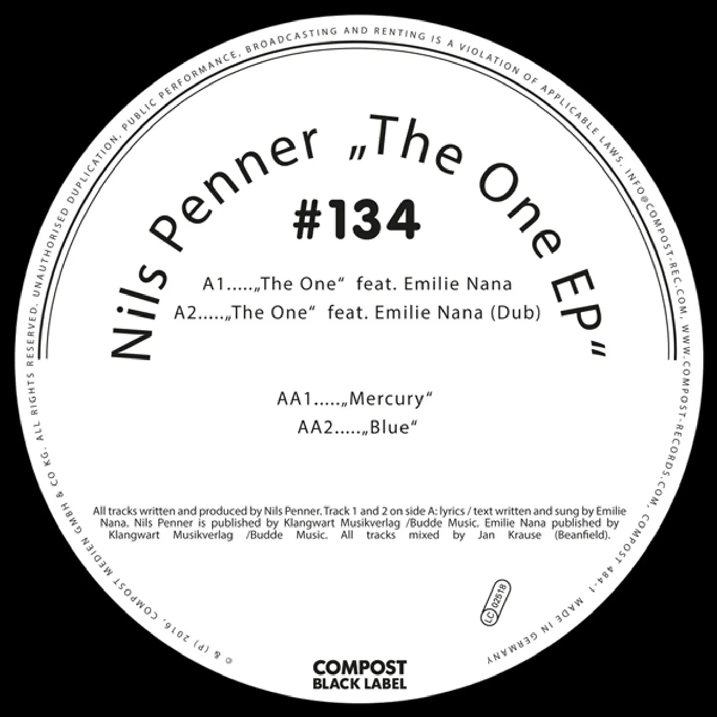 Nils Penner ONE Vinyl Record