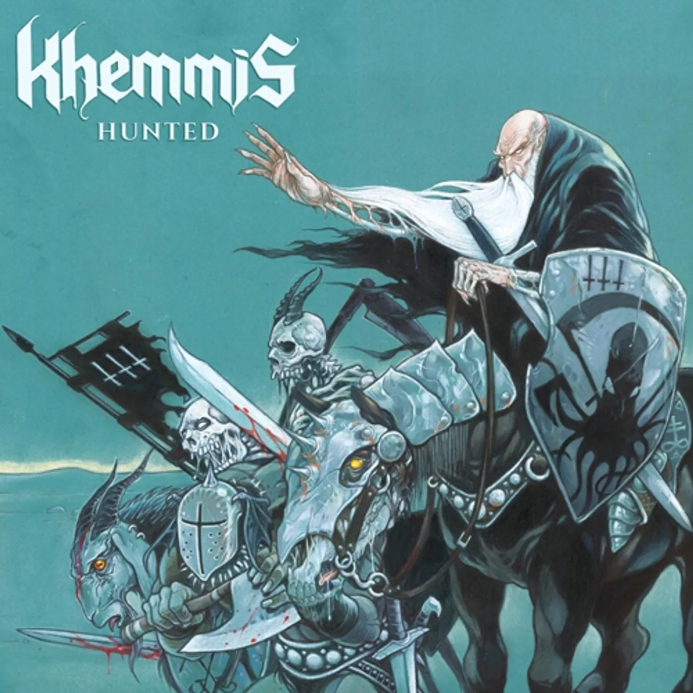 Khemmis HUNTED (AQUA BLUE) Vinyl Record