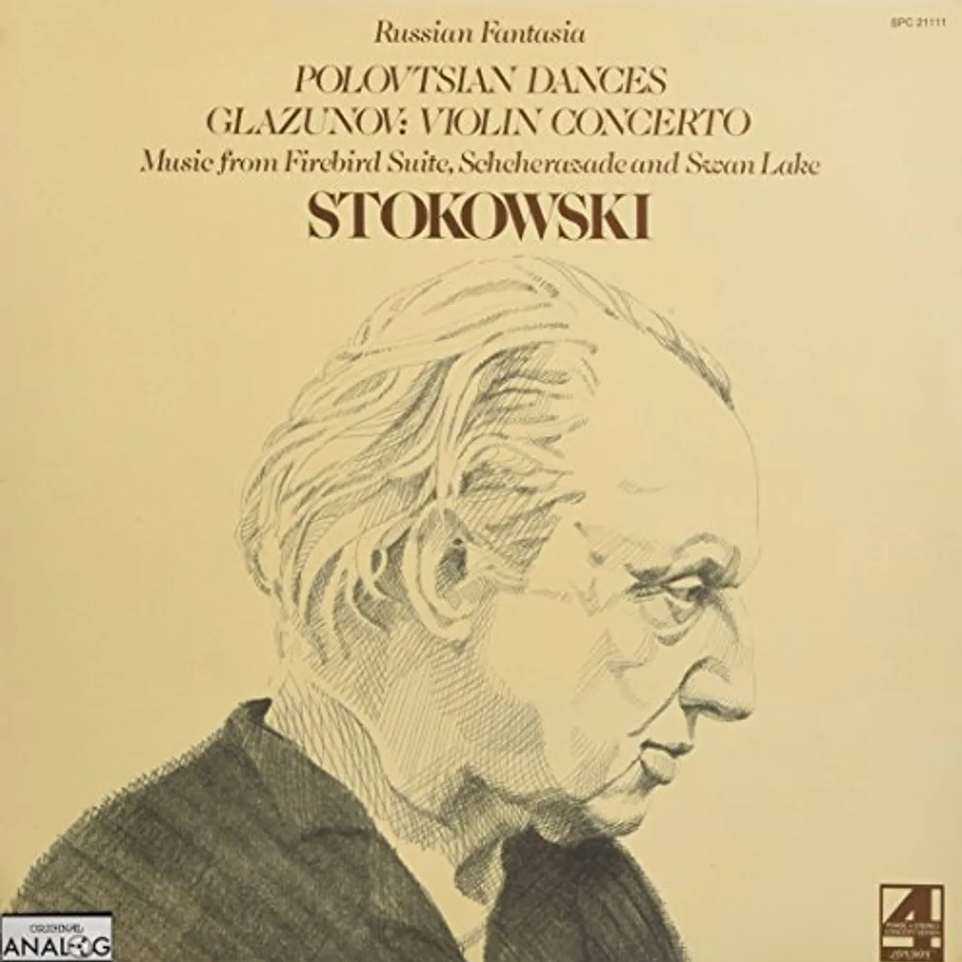 STOKOWSKI & LONDON SYMPHONY GLAZINOV: VIOLIN CONCERTO A MINOR + MUSIC FROM Vinyl Record
