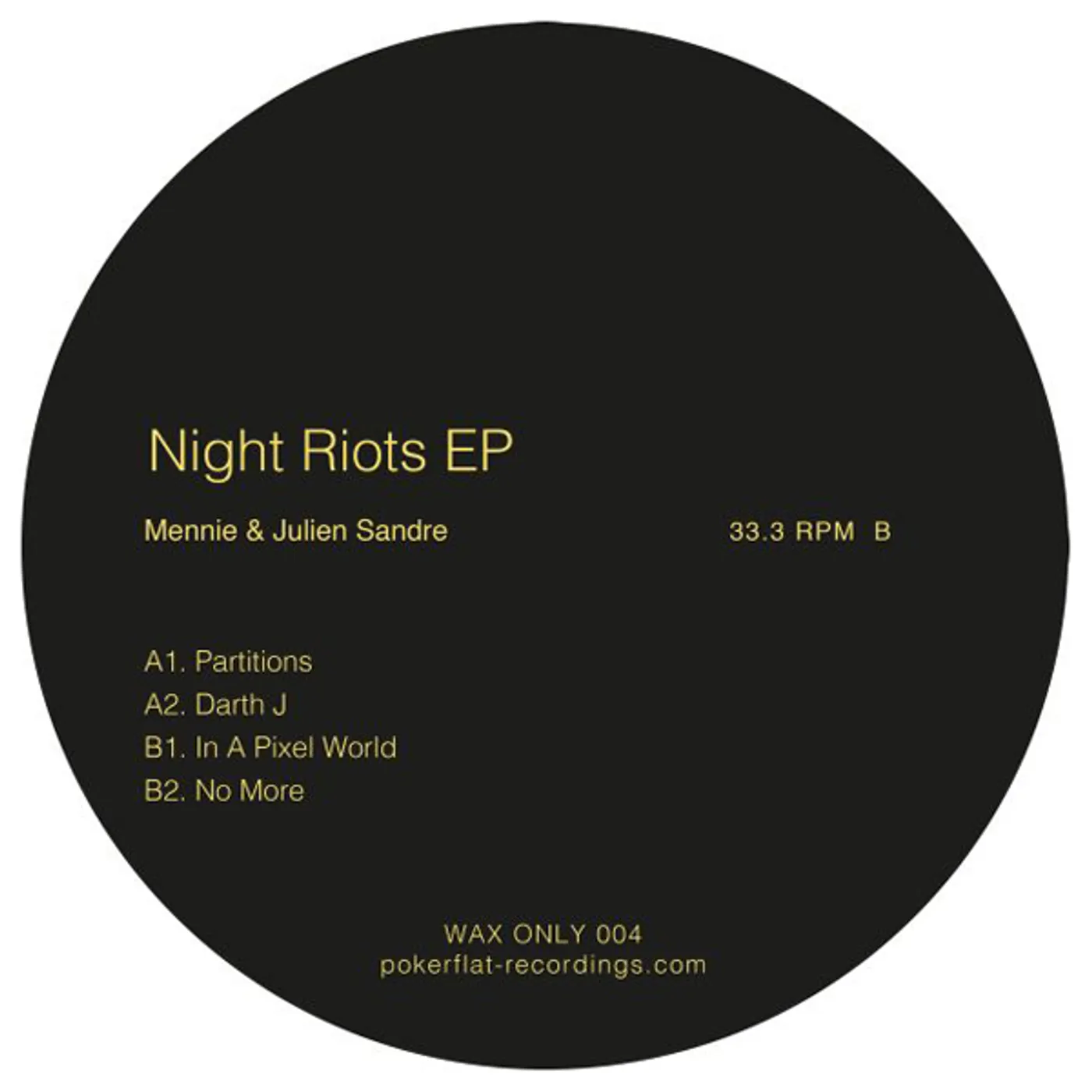 Mennie Sandre & Julien NIGHT RIOTS Vinyl Record