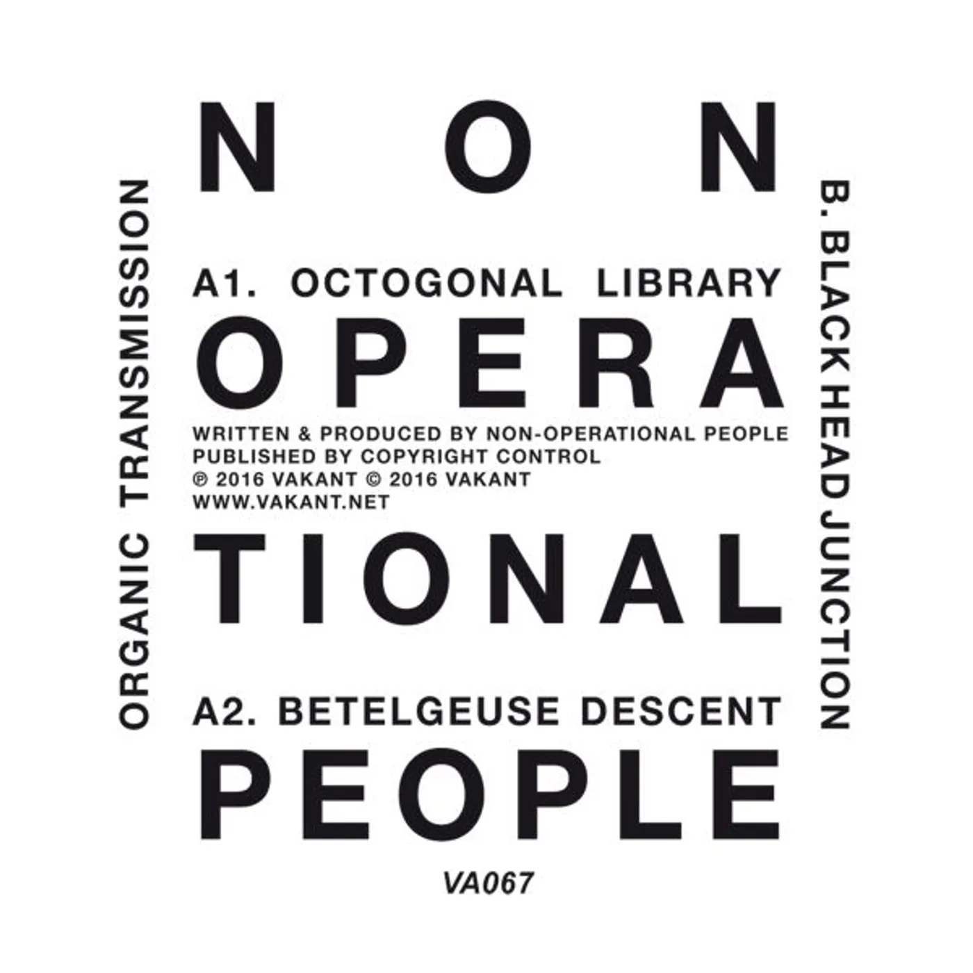 Non-Operational People Organic Transmission Vinyl Record
