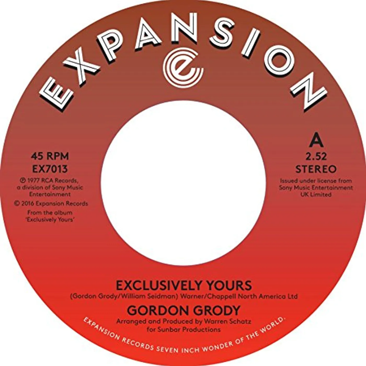 Gordon Grody EXCLUSIVELY YOURS / AFTER LOVING YOU Vinyl Record