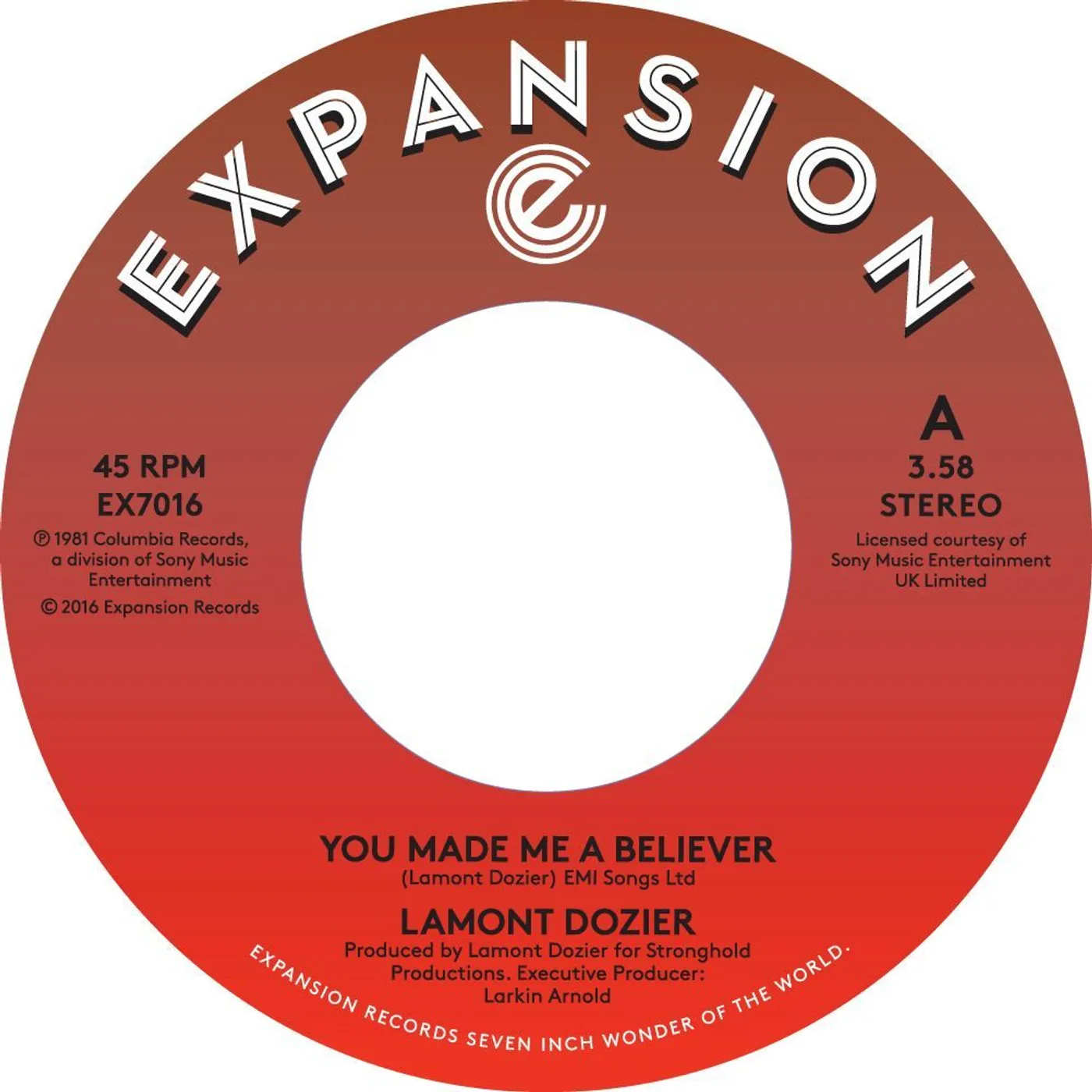 Lamont Dozier YOU MADE ME A BELIEVER / STARTING OVER (WE'VE MADE Vinyl Record