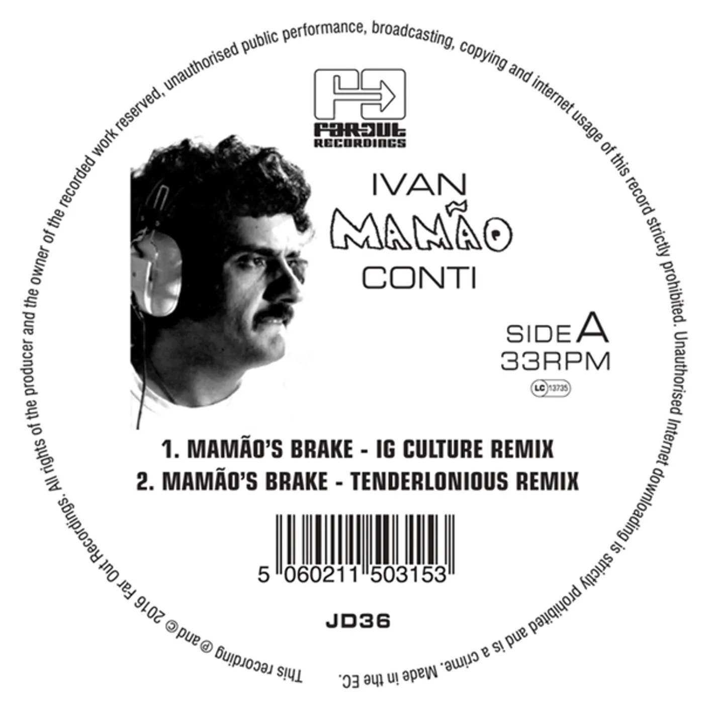 Ivan Conti MAMAO'S BRAKE / AH QUE LEGAL Vinyl Record