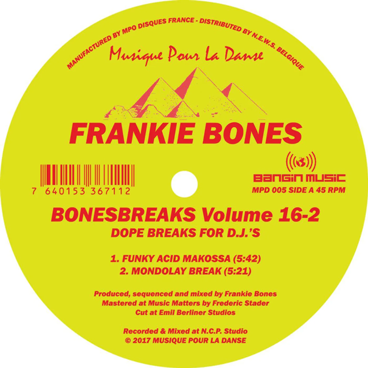 Frankie Bones BONESBREAKS 16-2 Vinyl Record