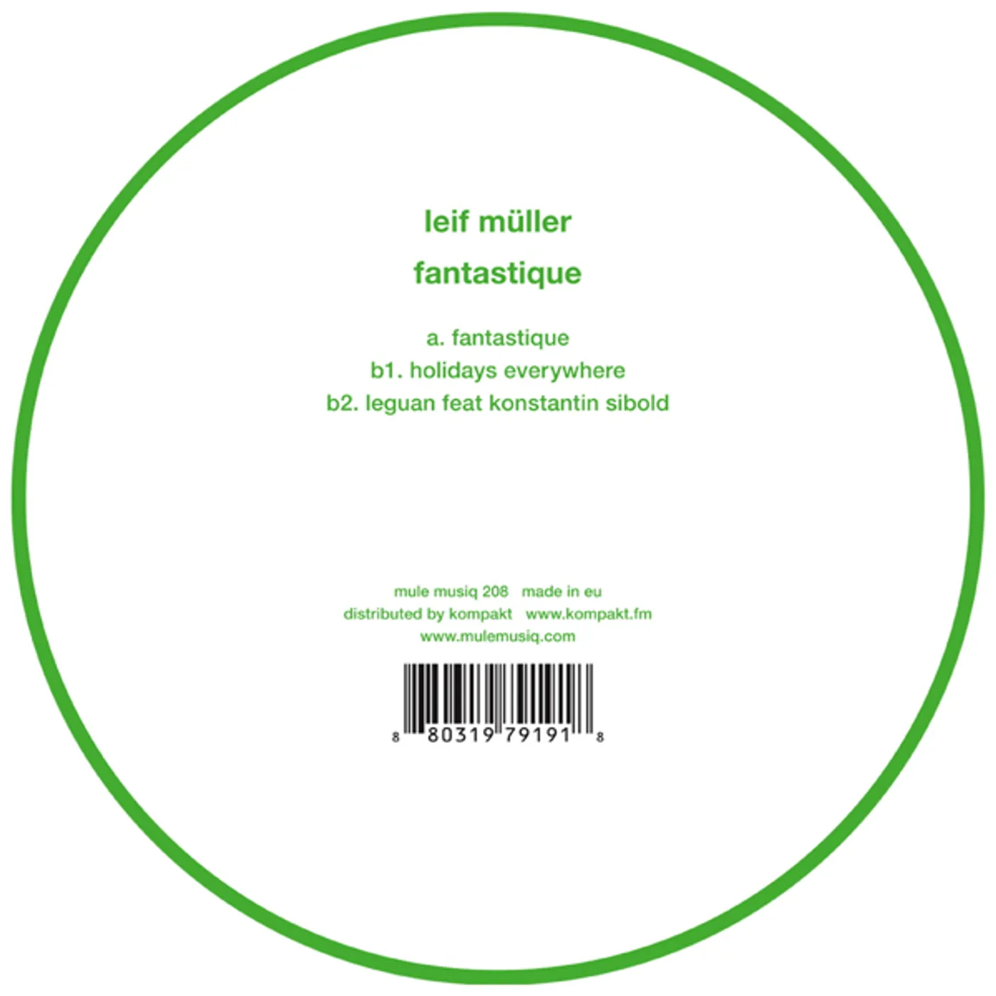 Leif Müller Fantastique Vinyl Record