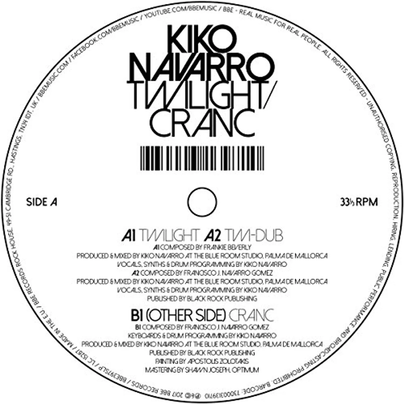 Kiko Navarro Twilight / Cranc Vinyl Record