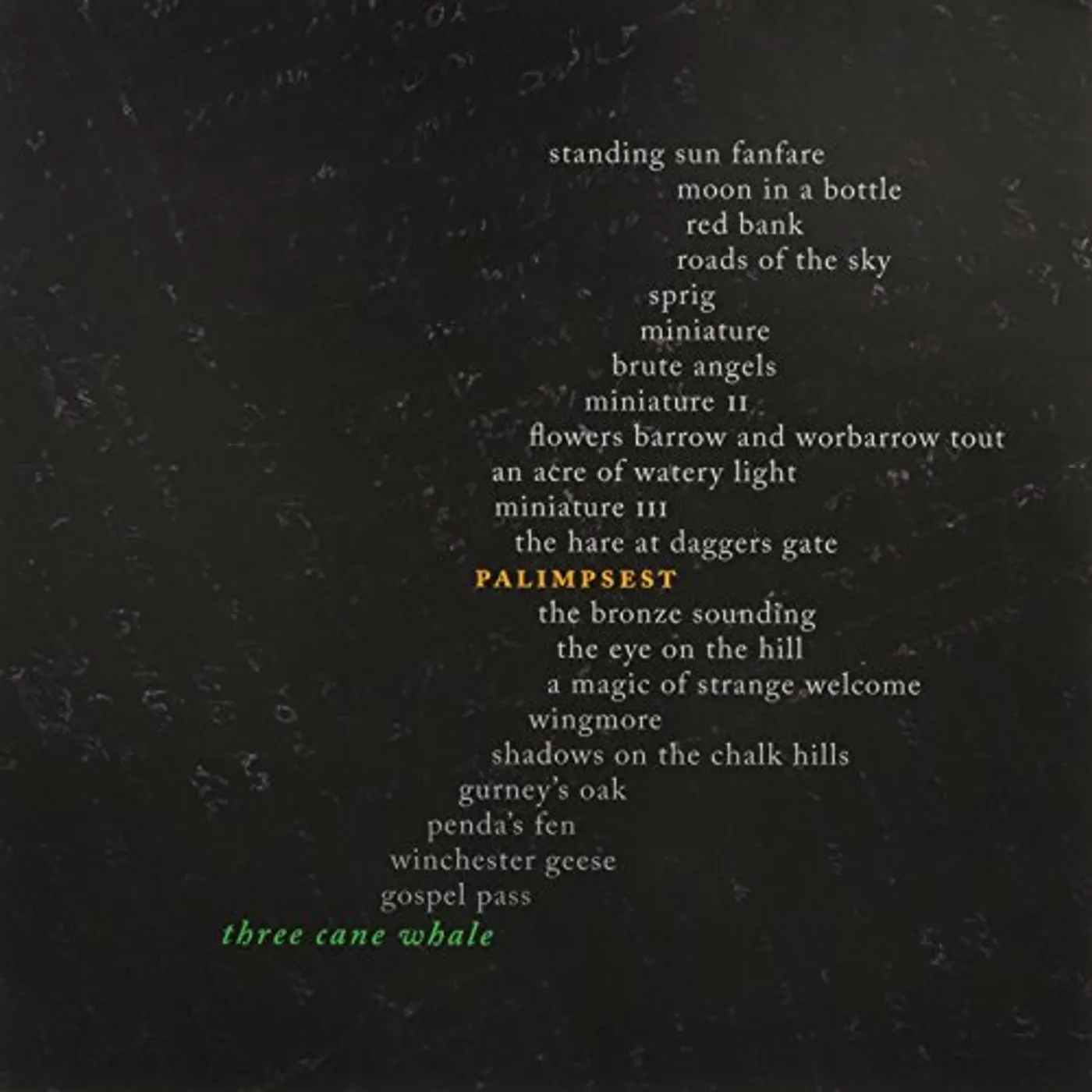Three Cane Whale Palimpsest Vinyl Record