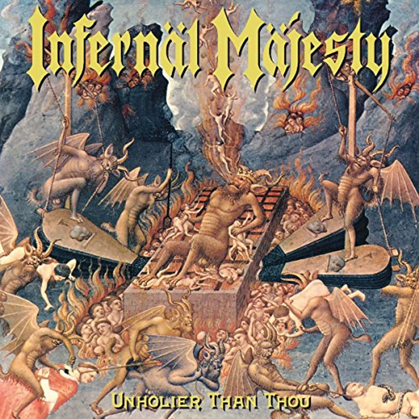 Infernäl Mäjesty UNHOLIER THAN THOU 1998 (YELLOW VINYL + 7) Vinyl Record
