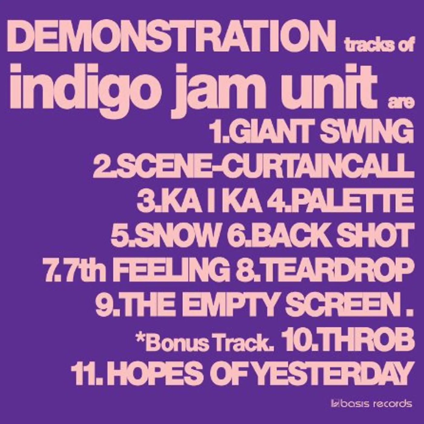 Indigo Jam Unit DEMONSTRATION CD