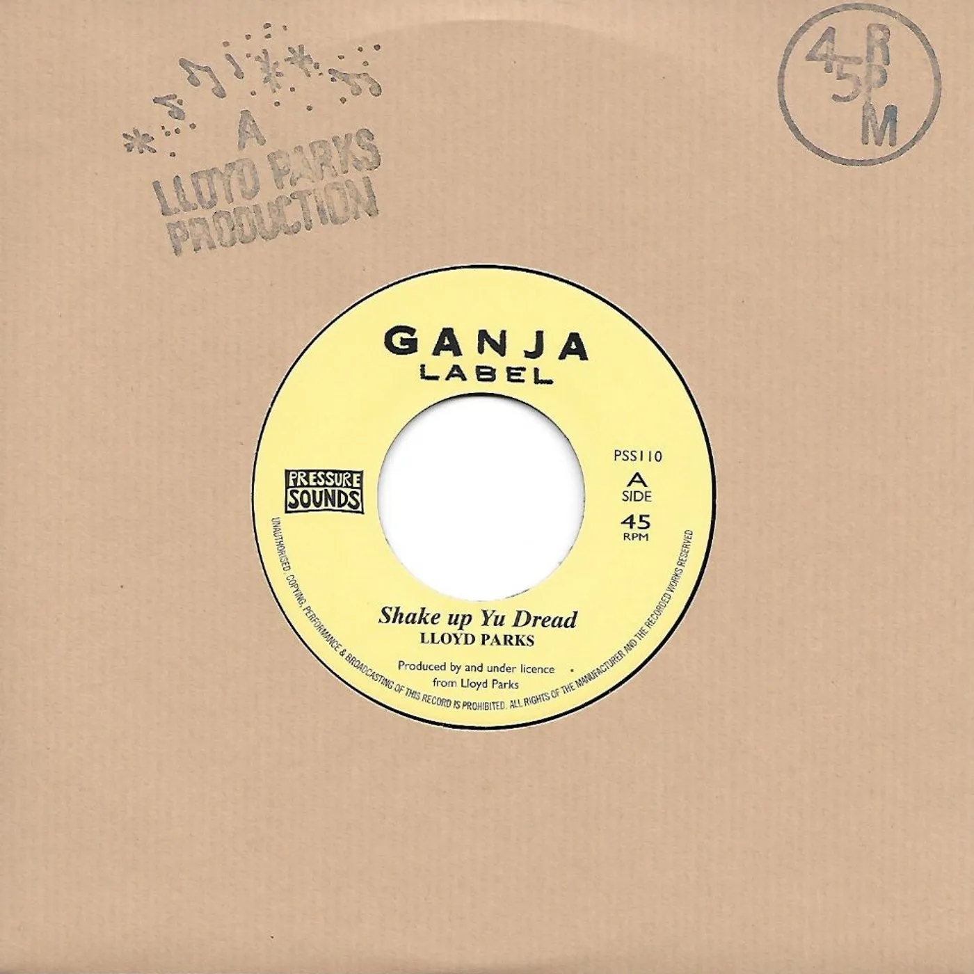 Lloyd Parks Shake Up Yu Dread Vinyl Record