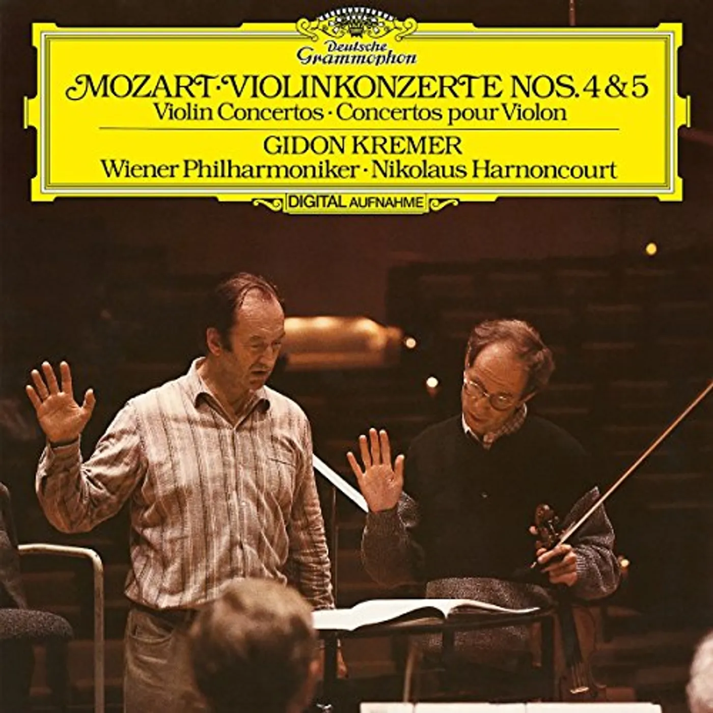Mozart / Kremer / Wiener Philharmoniker / Harnocou VIOLIN CONCERTOS NO 4 & 5 Vinyl Record