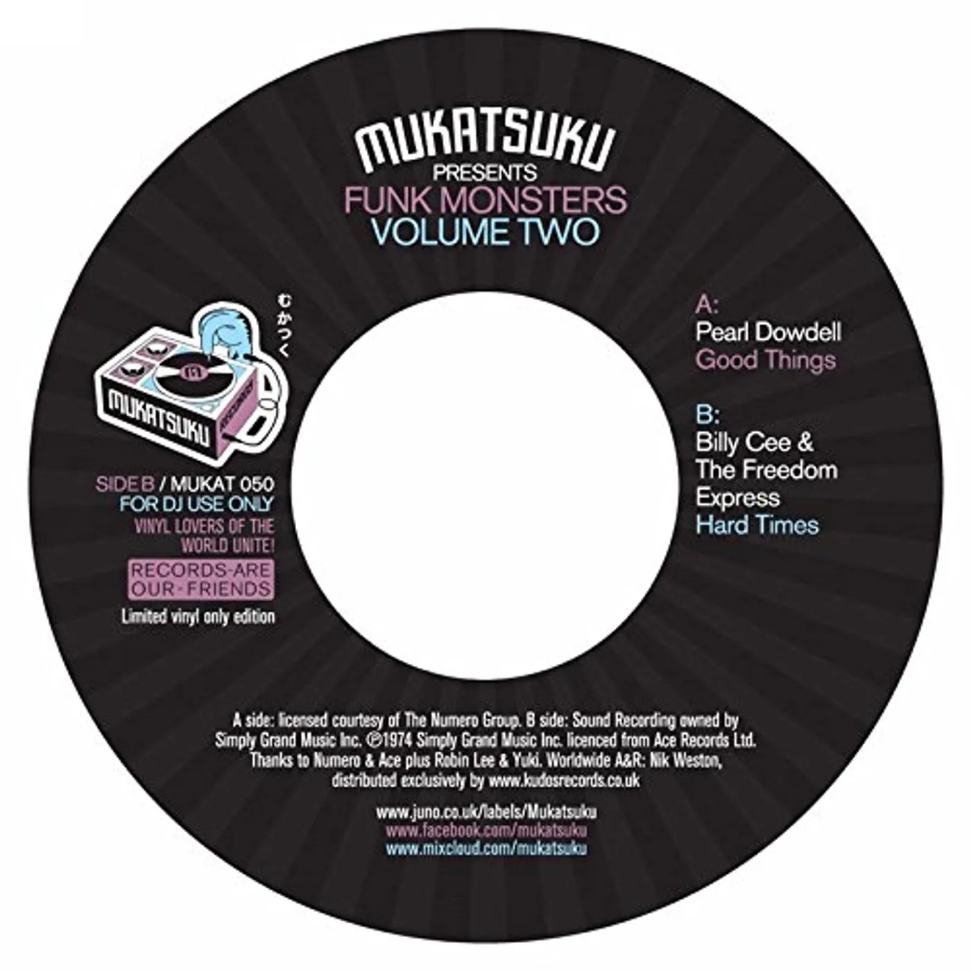 MUKATSUKU PRESENTS FUNK MONSTERS VOL 2 / VARIOUS Vinyl Record