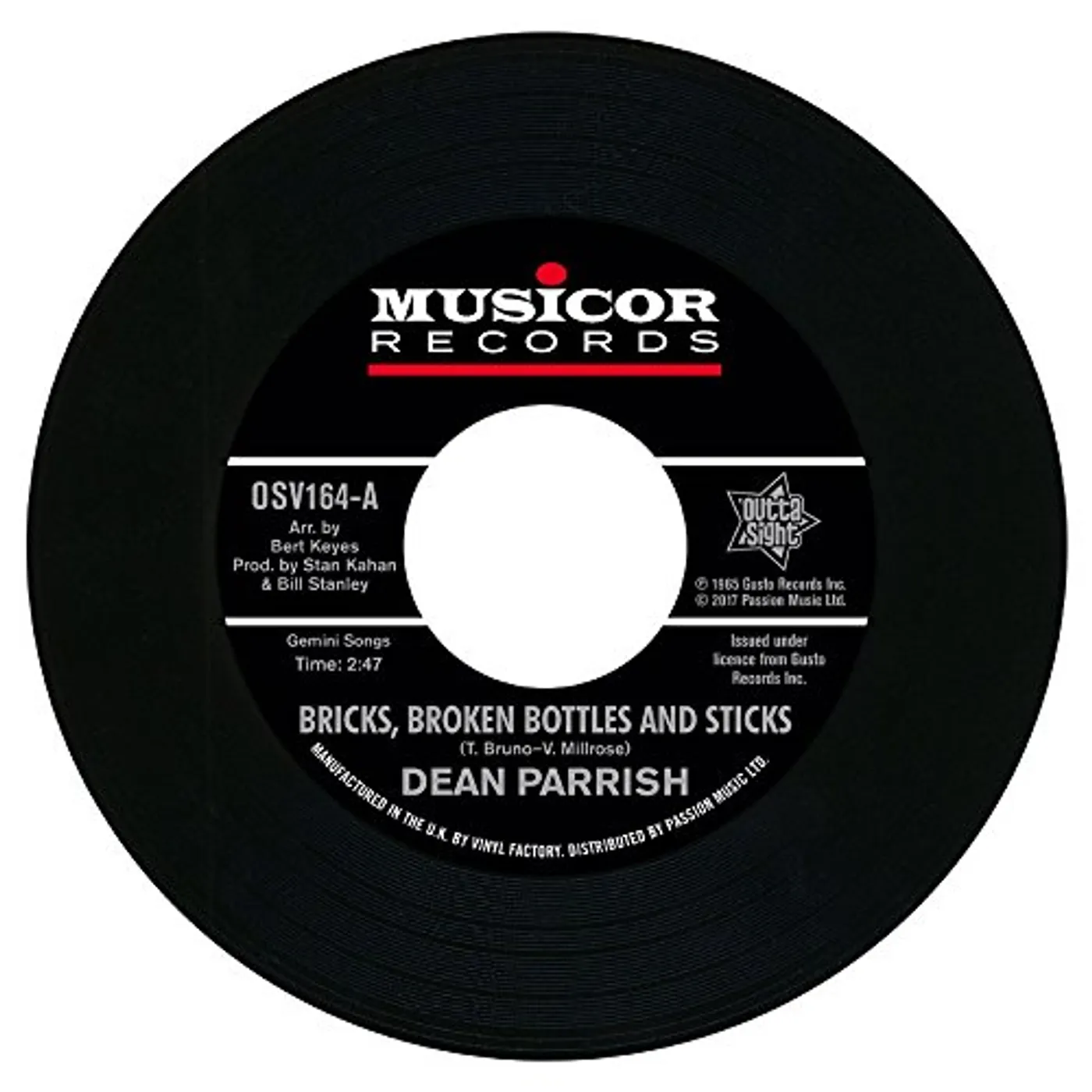 Dean Parish / J.B. Troy BRICKS BROKEN BOTTLES & STICKS / LIVE ON Vinyl Record