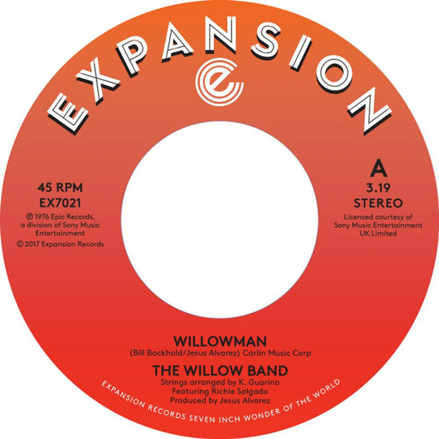 The Willow Band WILLOWMAN / FUNKY GUITAR MAN Vinyl Record