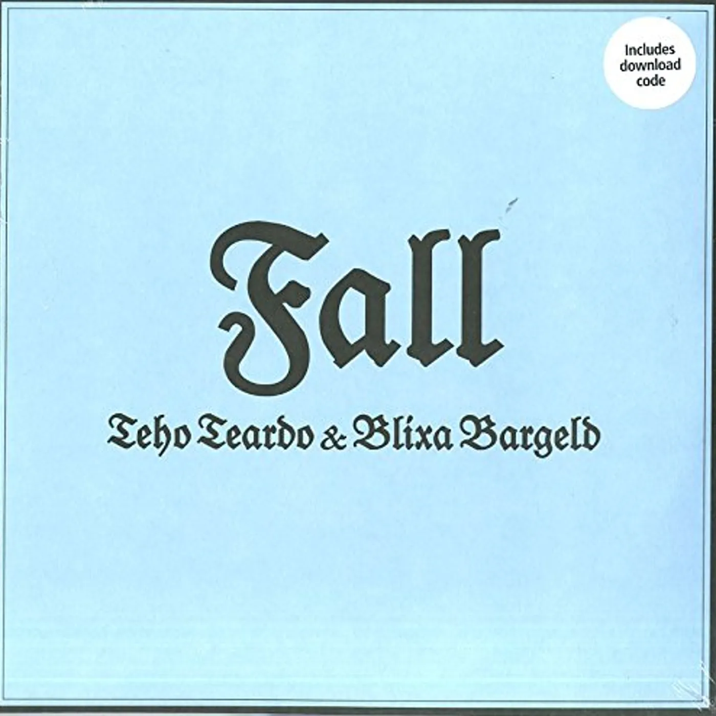 Teho Teardo & Blixa Bargeld FALL Vinyl Record