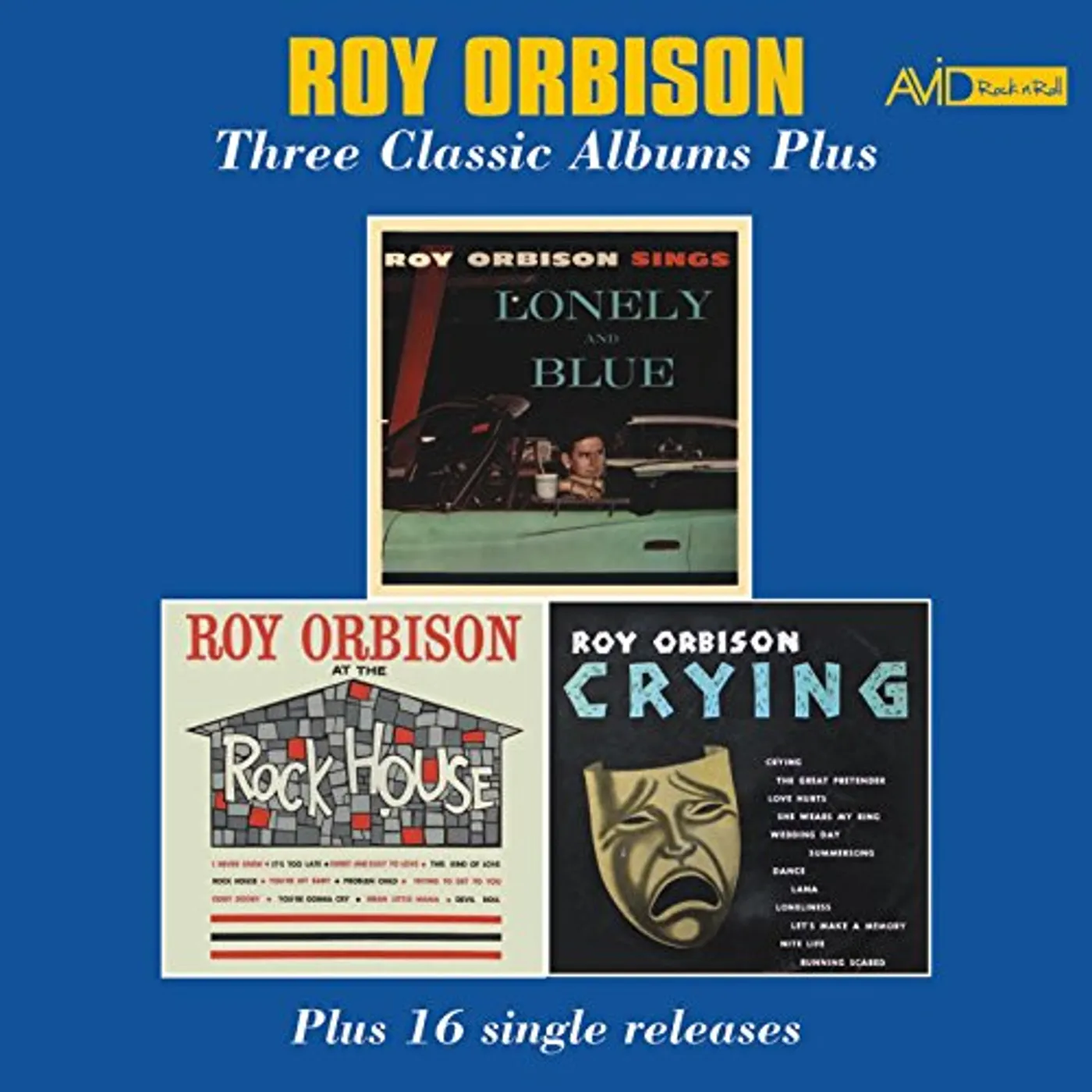 Roy Orbison LONELY & BLUE / AT THE ROCK HOUSE / CRYING CD