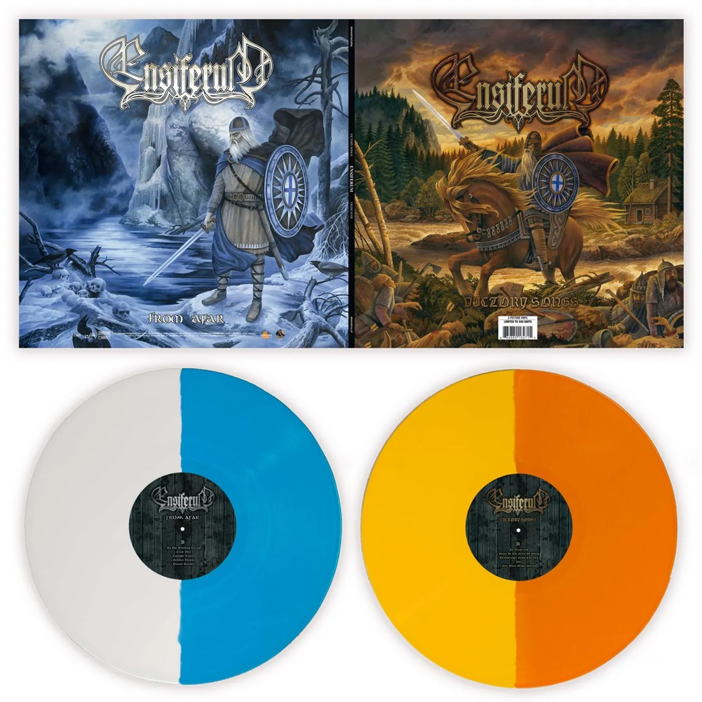 Ensiferum VICTORY SONGS & FROM AFAR (SPLIT COLOURED VINYL) Vinyl Record