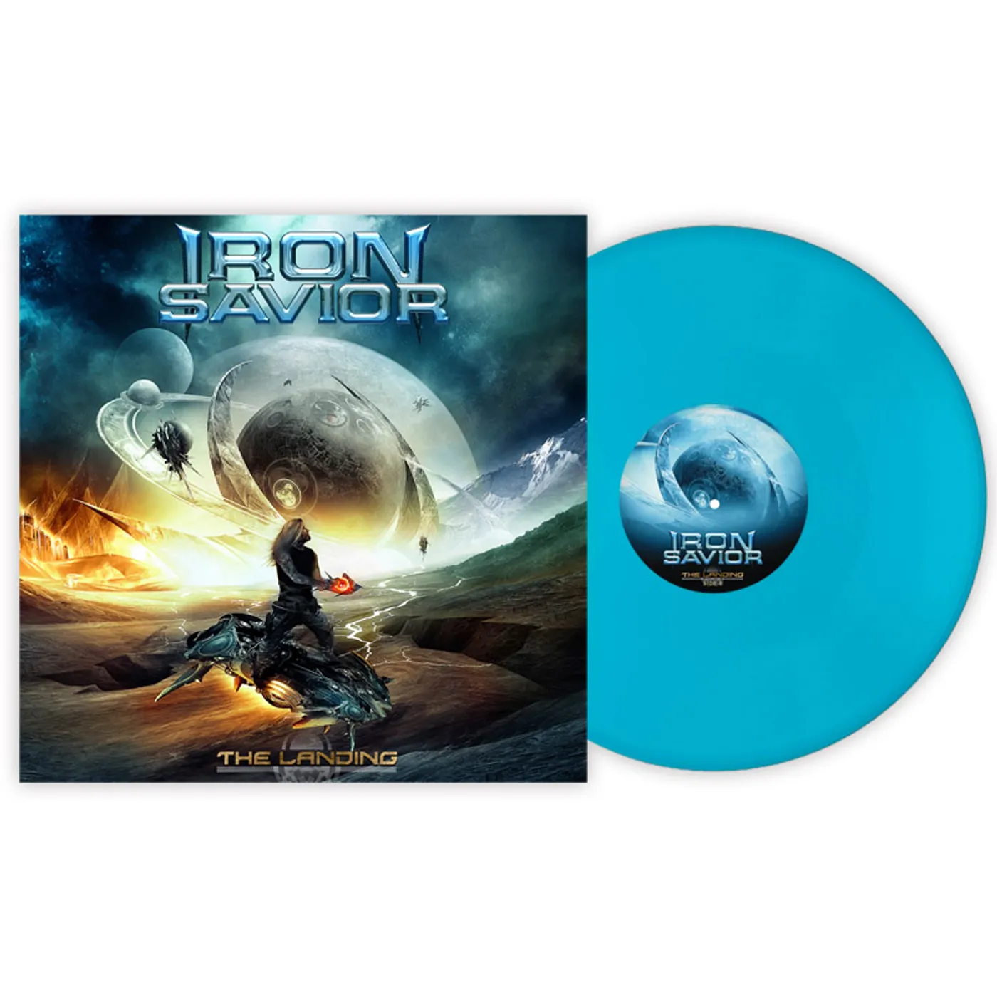 Iron Savior THE LANDING (PALE BLUE VINYL) Vinyl Record