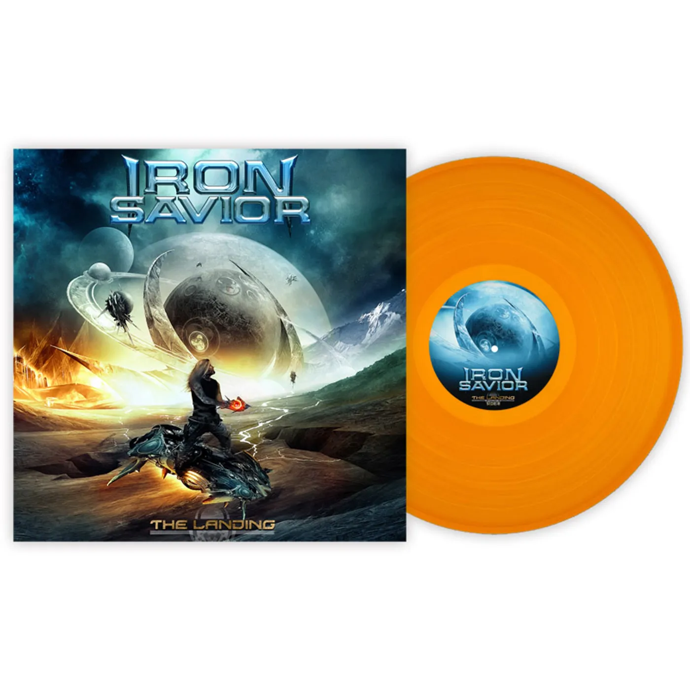 Iron Savior THE LANDING (CLEAR ORANGE VINYL) Vinyl Record