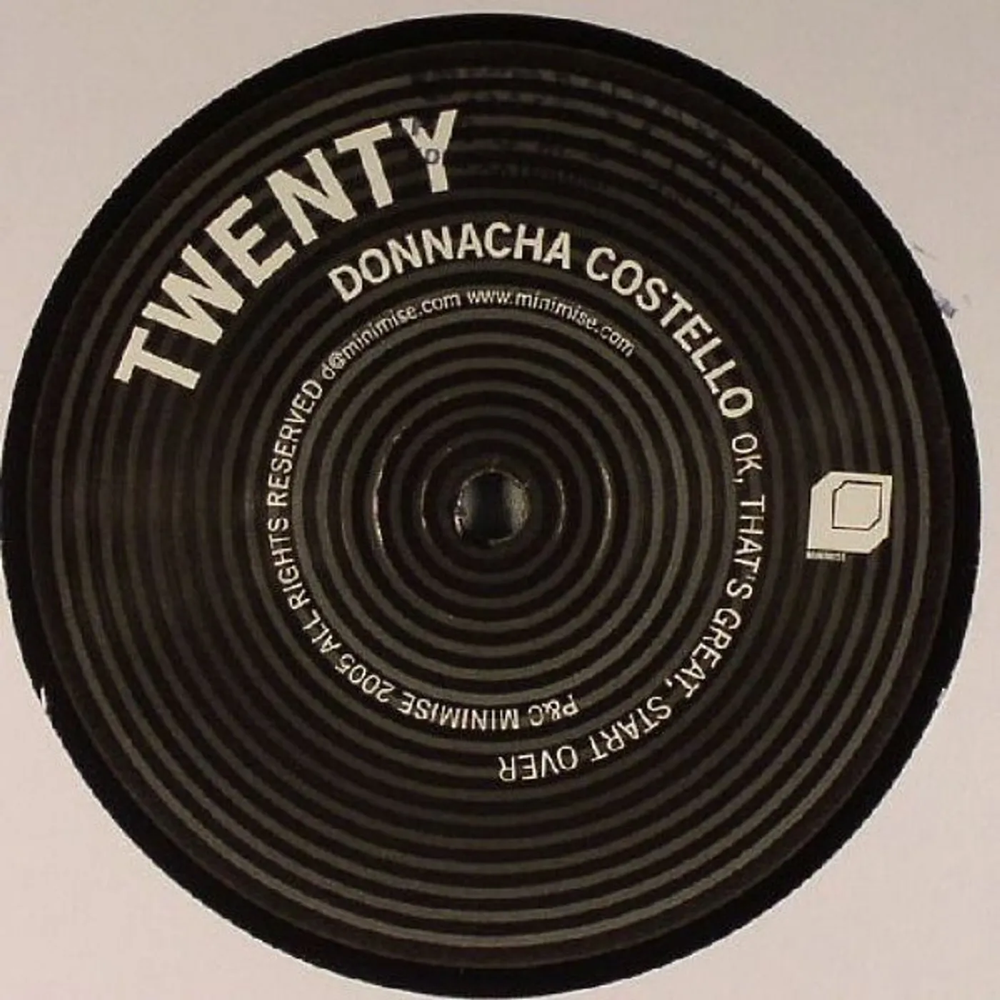 Donnacha Costello OK THAT'S GREAT START OVER Vinyl Record