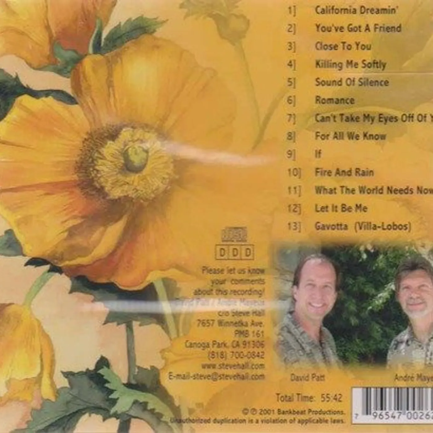 David Patt CALIFORNIA DREAMIN CD