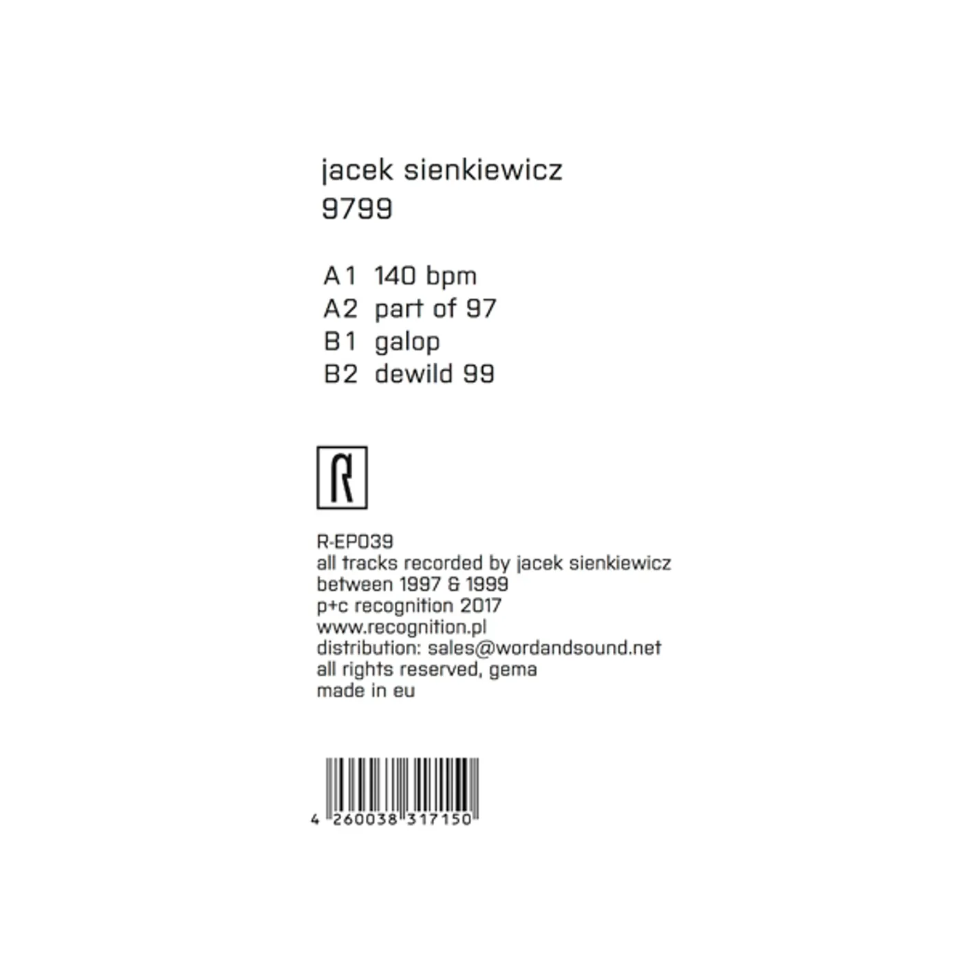 Jacek Sienkiewicz 9799 Vinyl Record