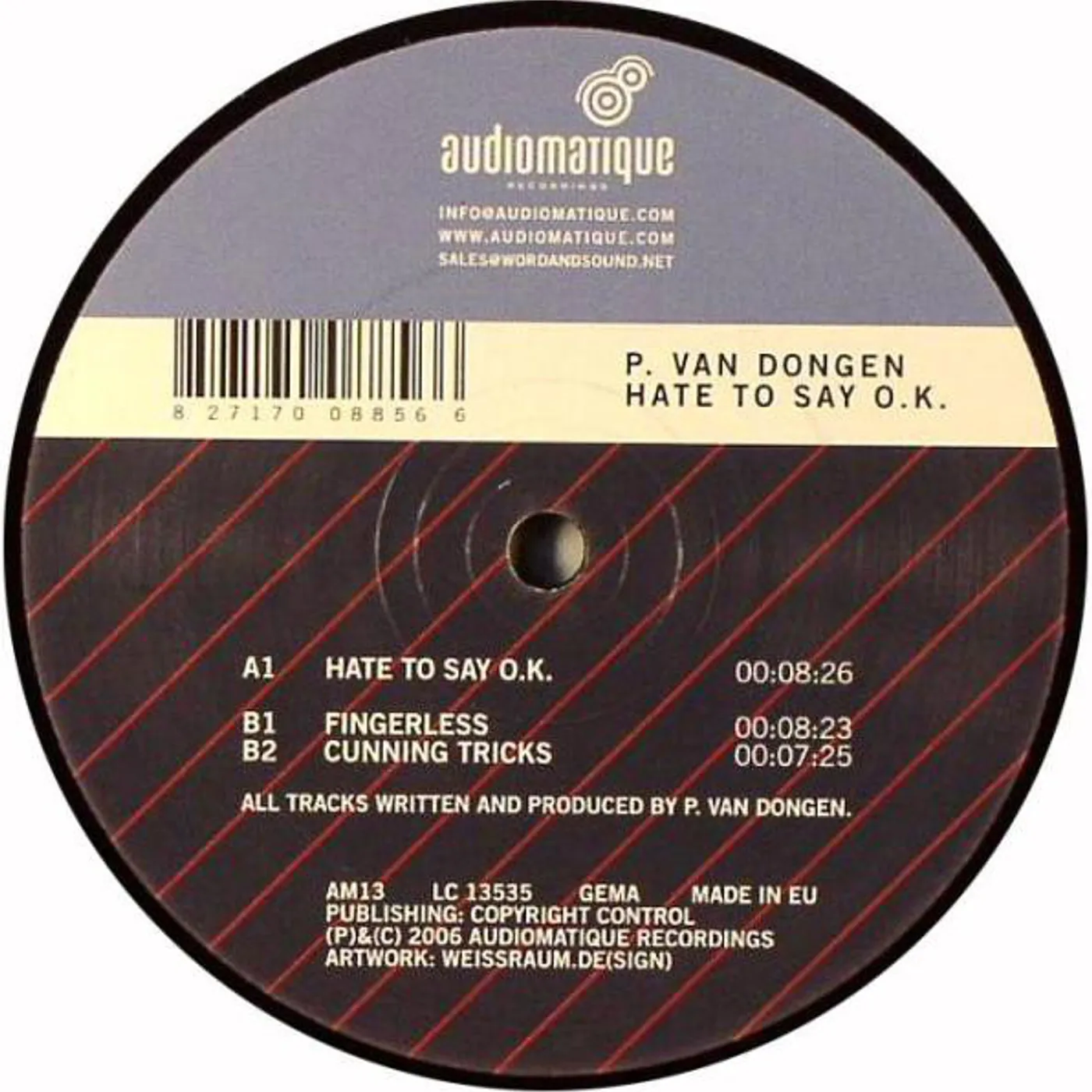 Piet van Dongen HATE TO SAY O.K. Vinyl Record
