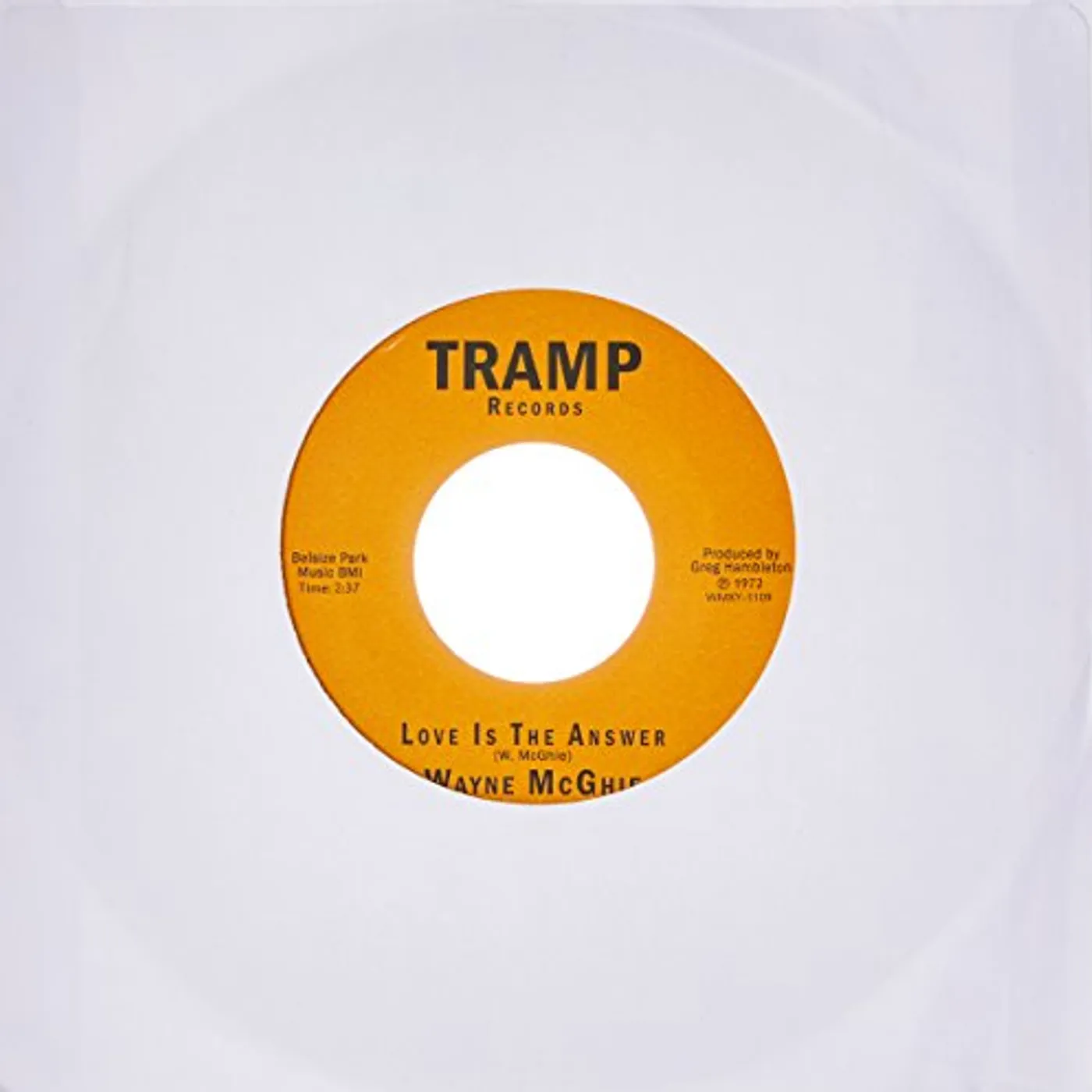 Wayne McGhie LOVE IS THE ANSWER Vinyl Record