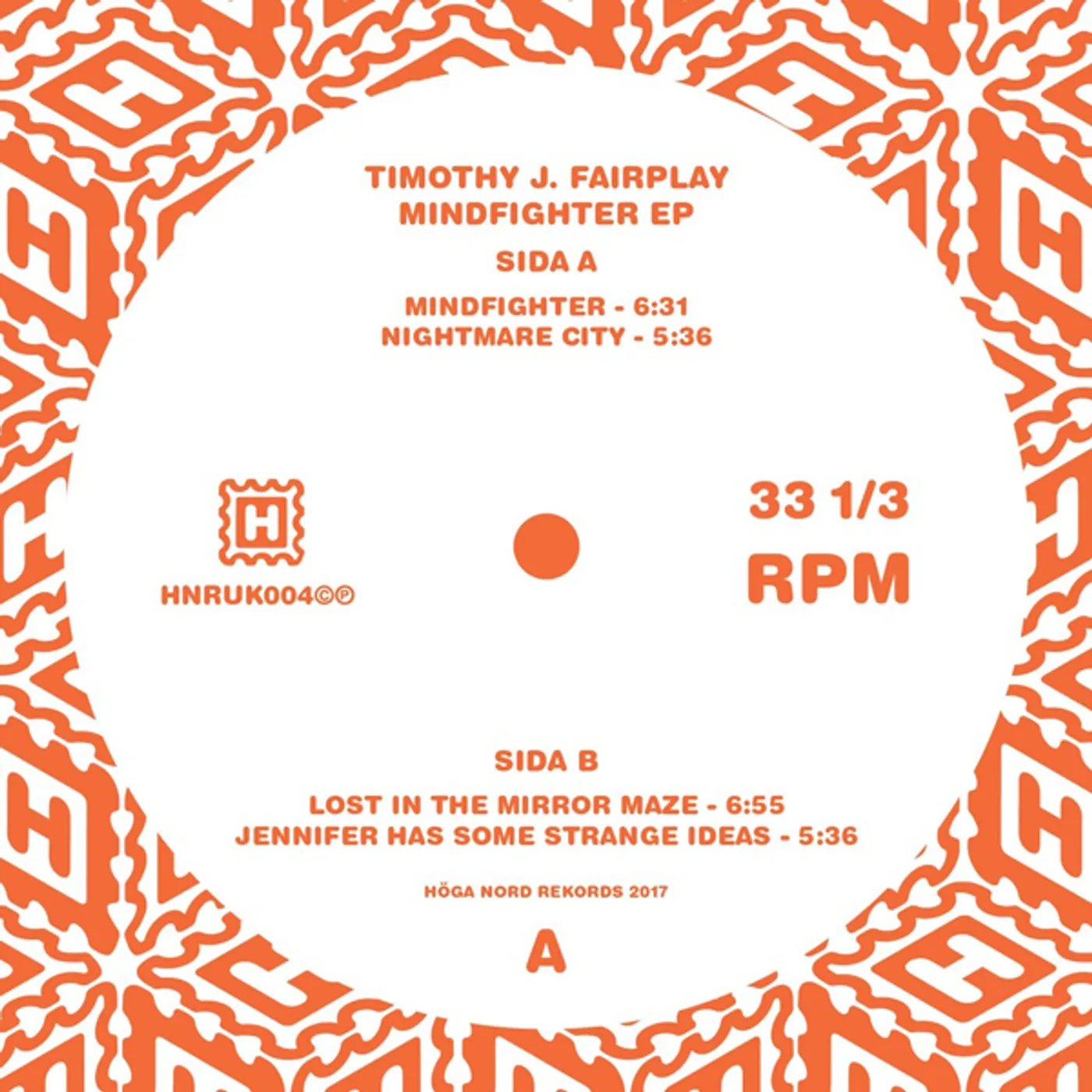 Timothy J. Fairplay Mindfighter Vinyl Record