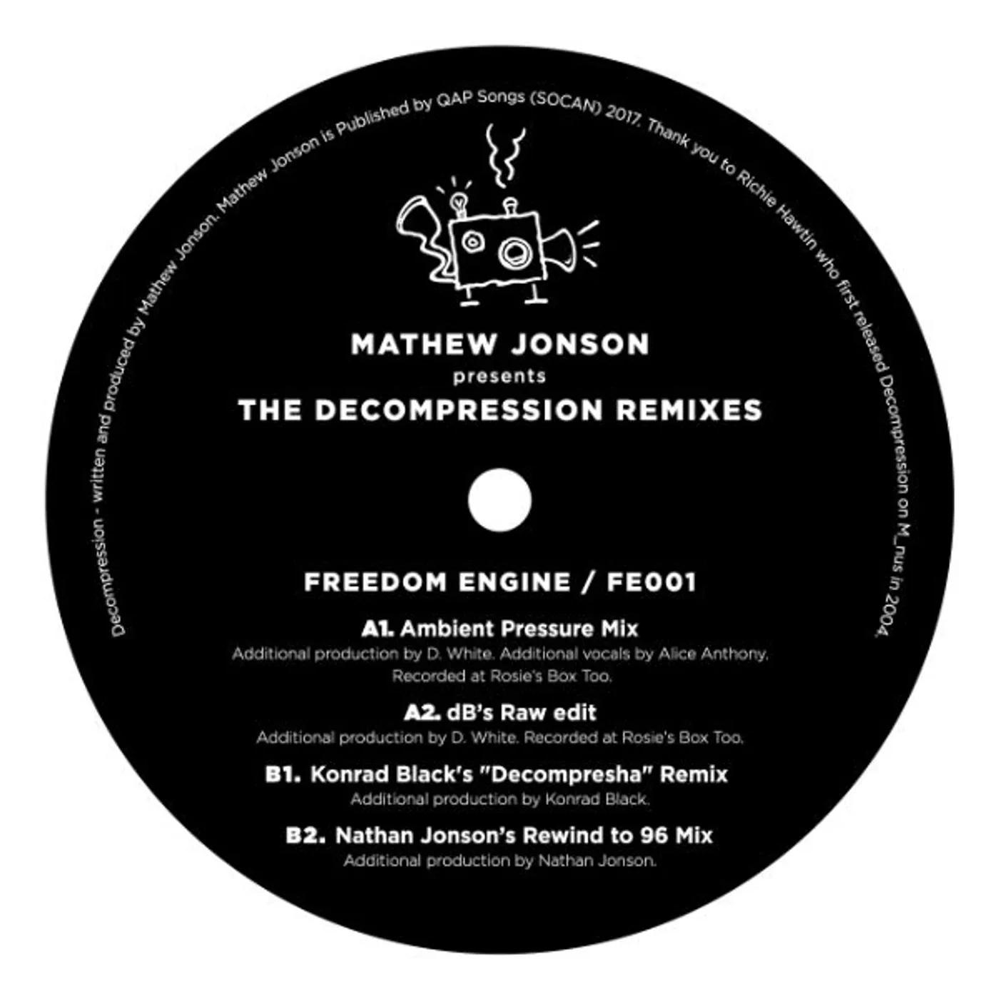 Mathew Jonson Presents The Decompression Remixes Vinyl Record