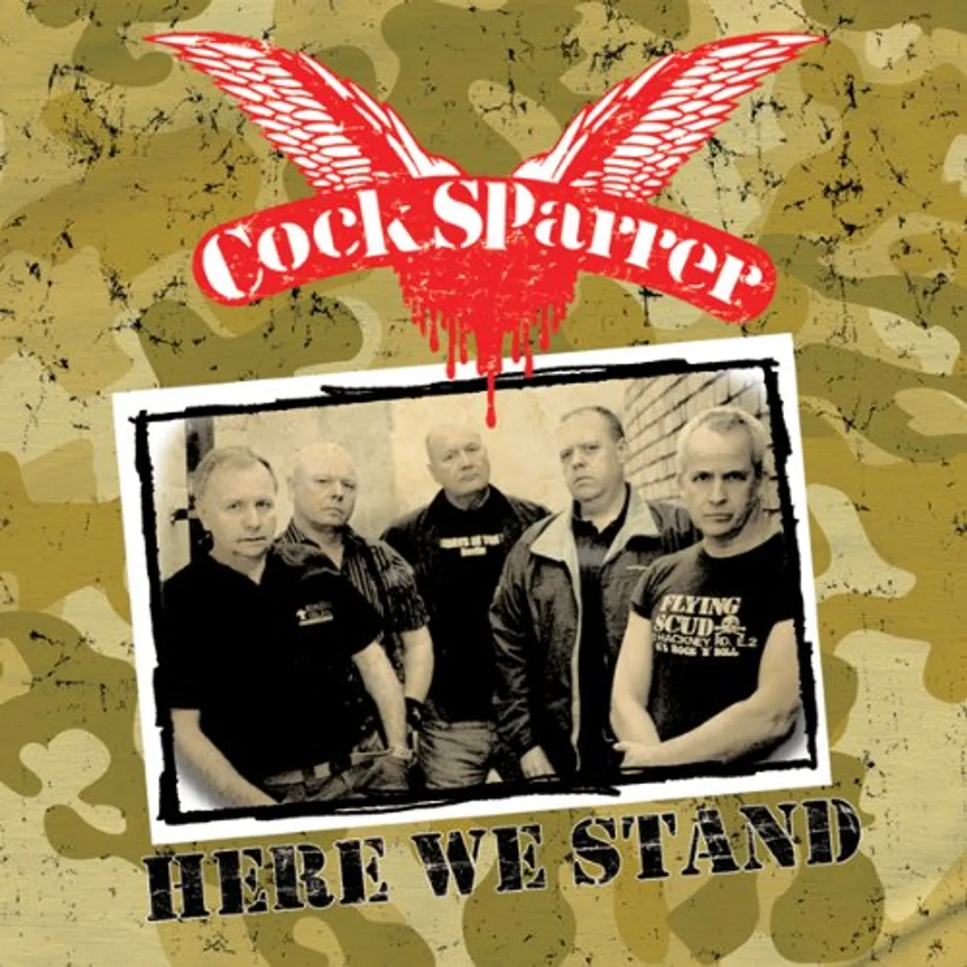Cock Sparrer HERE WE STAND (CLOUDY CLEAR & BLACK VINYL) Vinyl Record