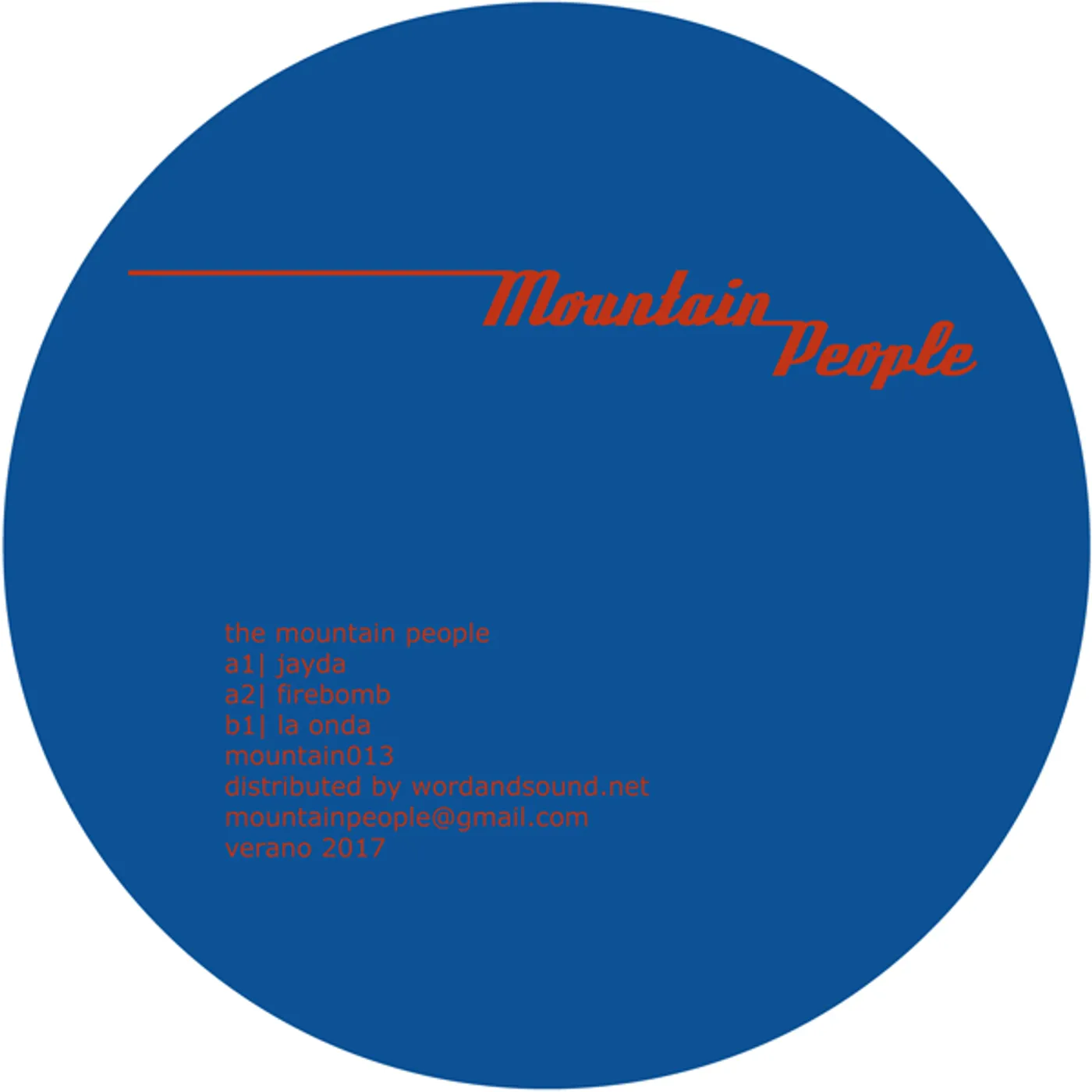 The Mountain People MOUNTAIN013 Vinyl Record