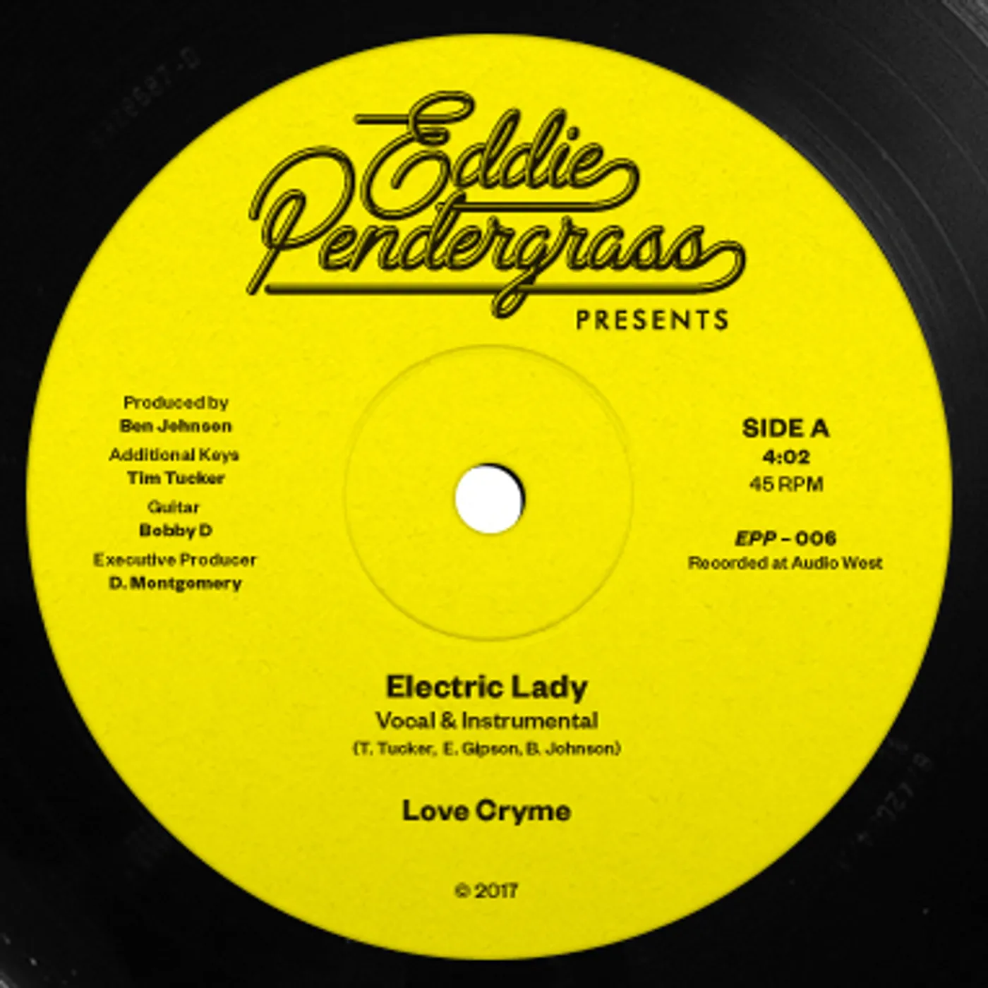 Love Cryme ELECTRIC LADY / UNDER THE N FLUENCE Vinyl Record