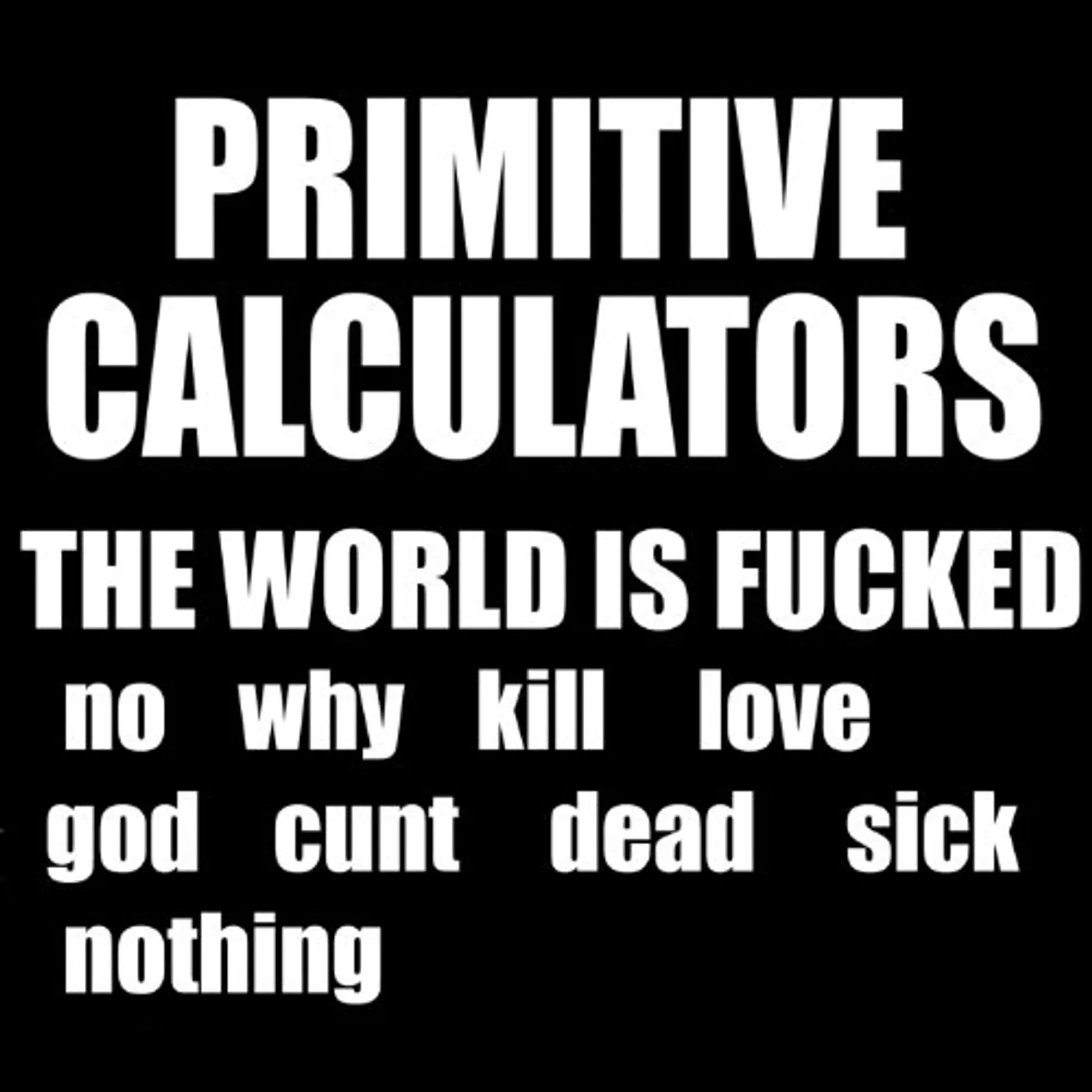 Primitive Calculators WORLD IS FUCKED CD