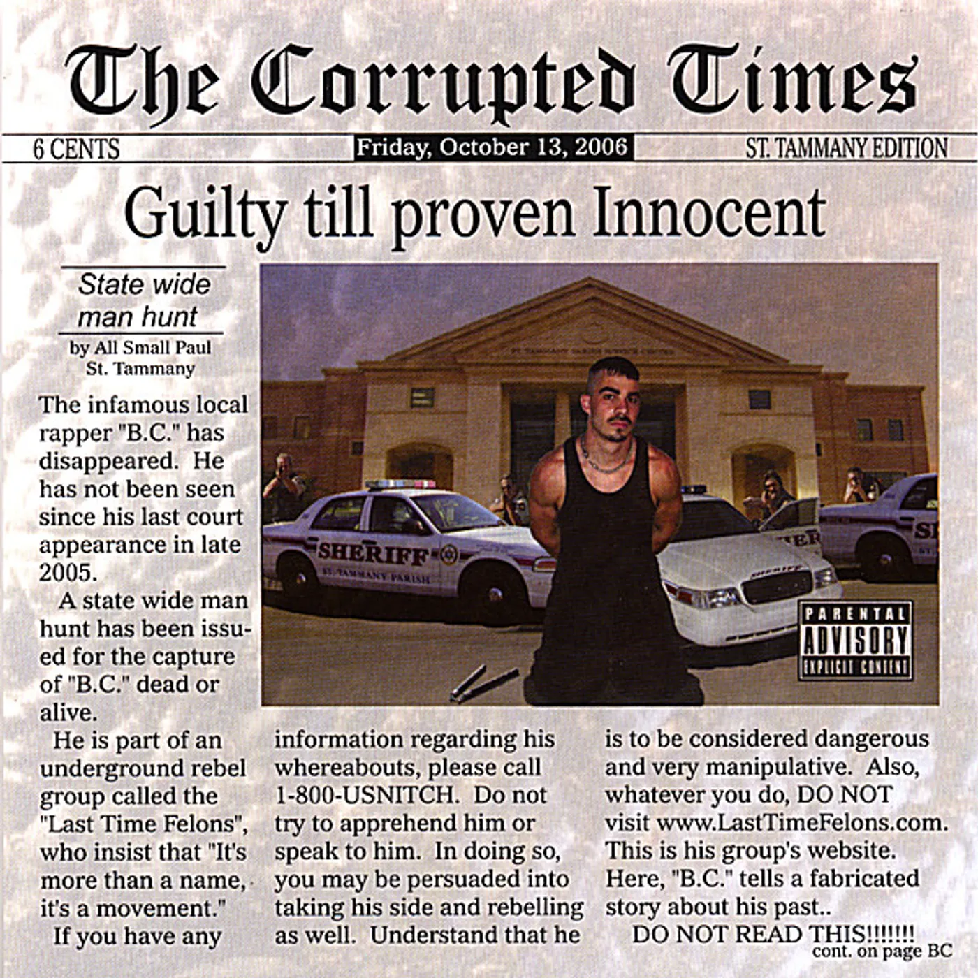 B.C. GUILTY TILL PROVEN INNOCENT CD