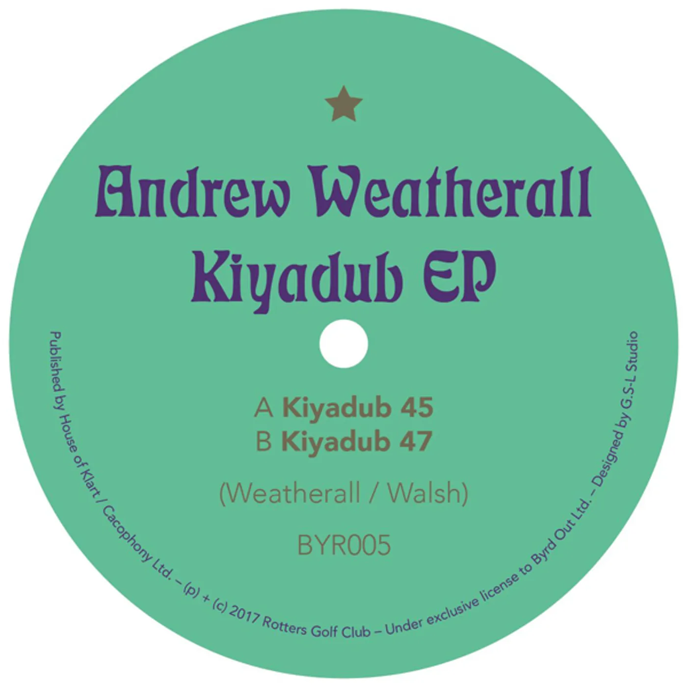 Andrew Weatherall KIYADUB Vinyl Record