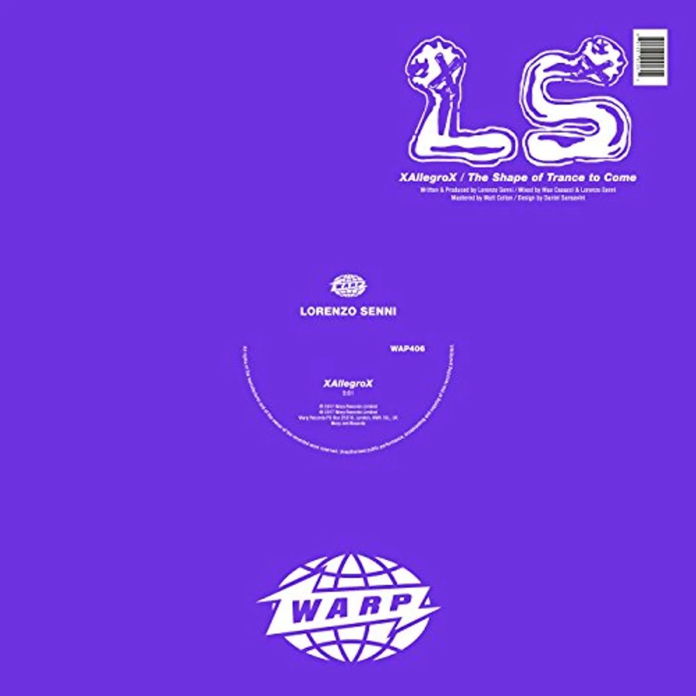 Lorenzo Senni XALLEGROX / SHAPE OF TRANCE TO COME Vinyl Record
